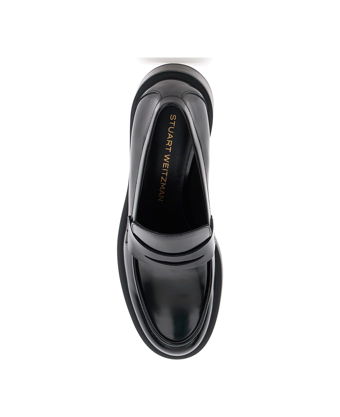 Stuart Weitzman 'palmer' Black Slip-on Loafers In Patent Leather Woman - Black