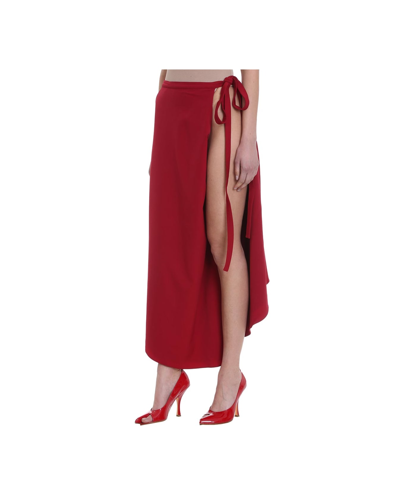 Y/Project Side Slit Skirt - red スカート