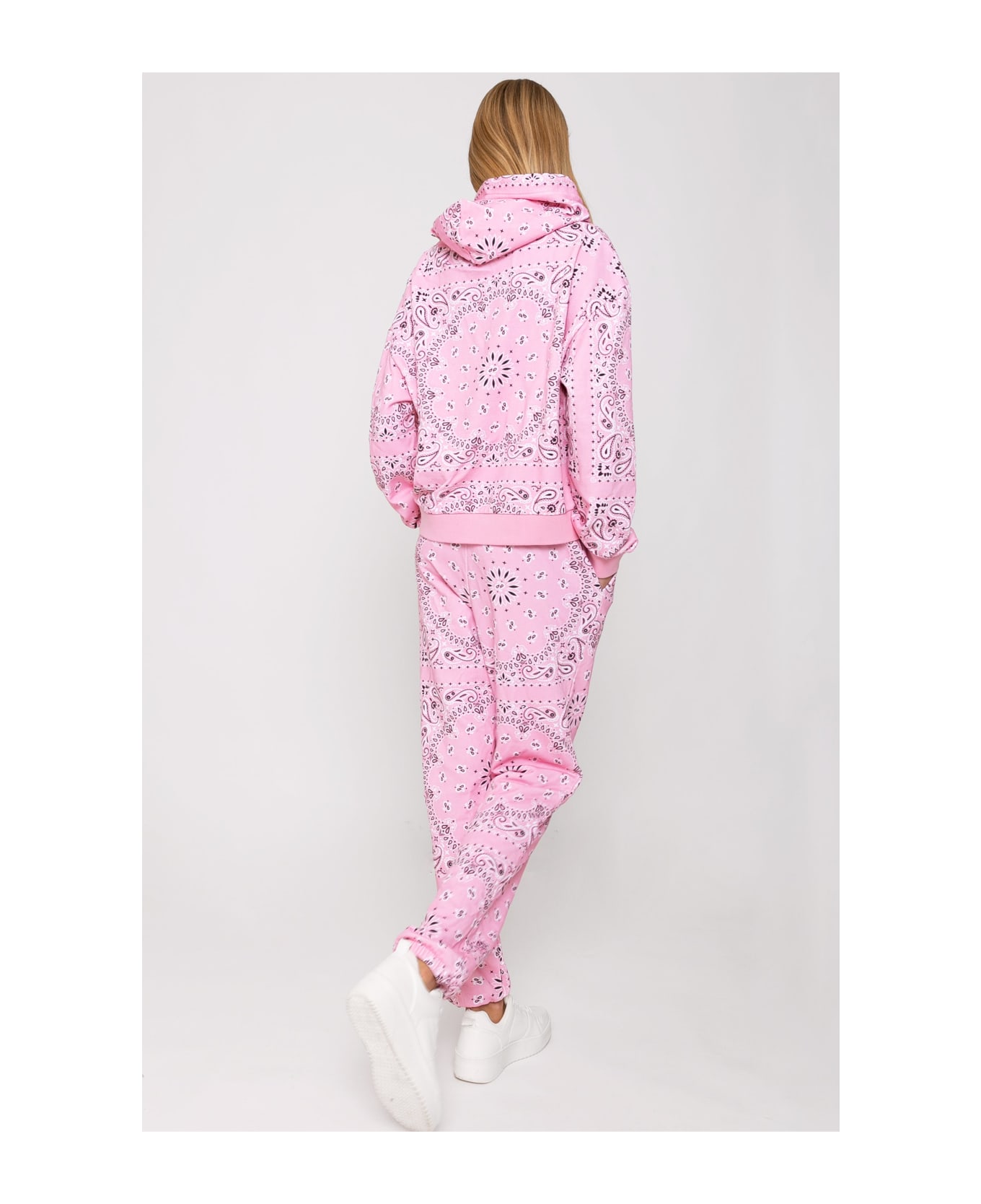 MC2 Saint Barth Cotton Bandanna Joggers With Saint Barth Embroidery - PINK