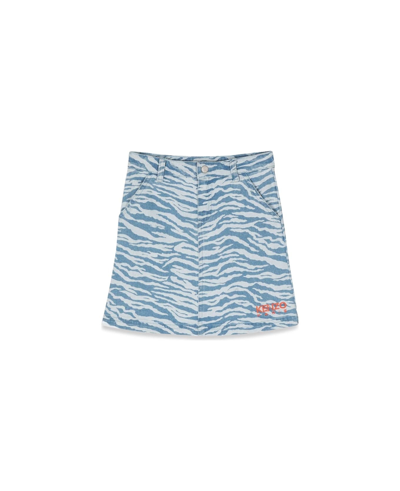Kenzo Patterned Skirt - BABY BLUE