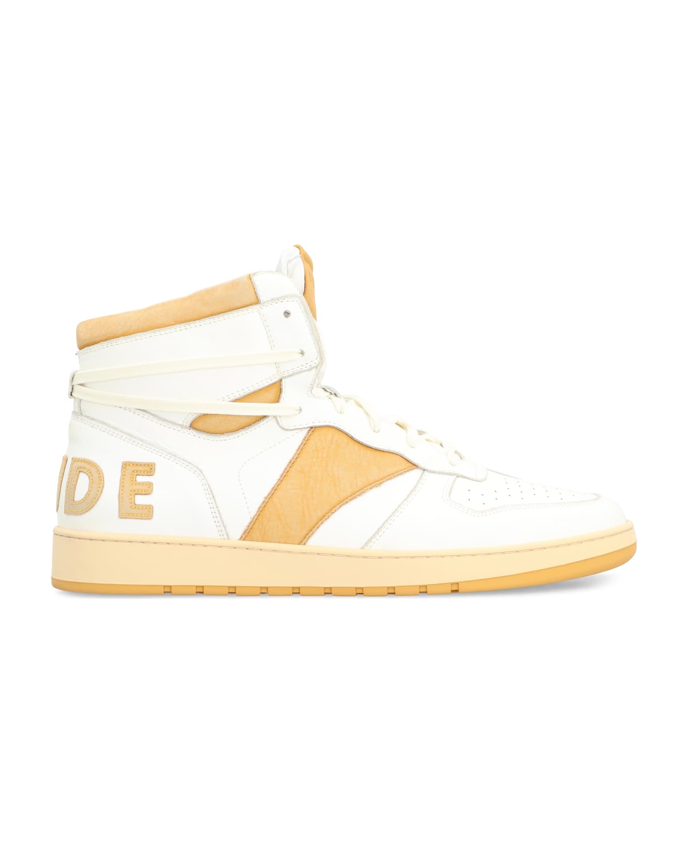 Rhude Rhecess Leather High-top Sneakers - White