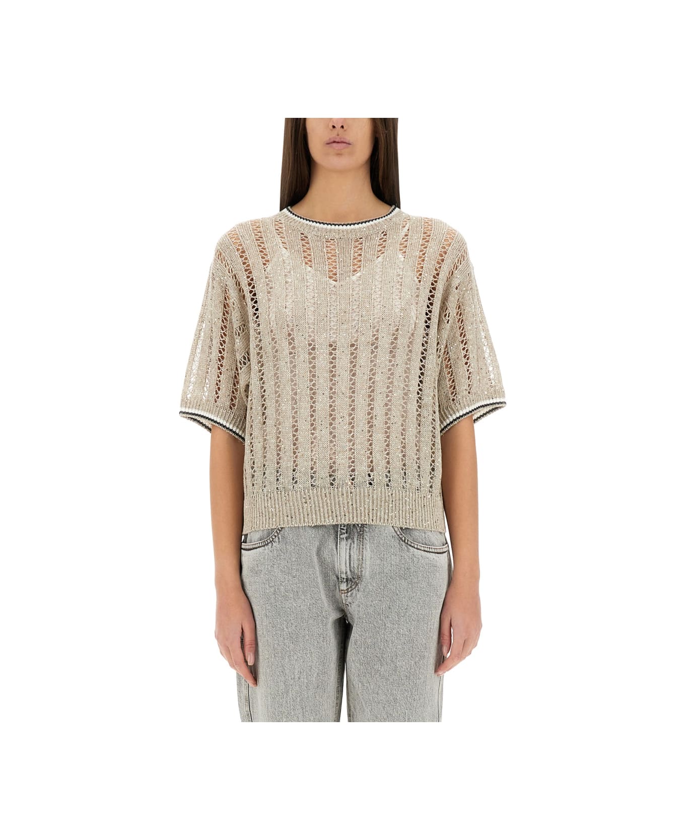 Brunello Cucinelli Perforated Mesh - BEIGE