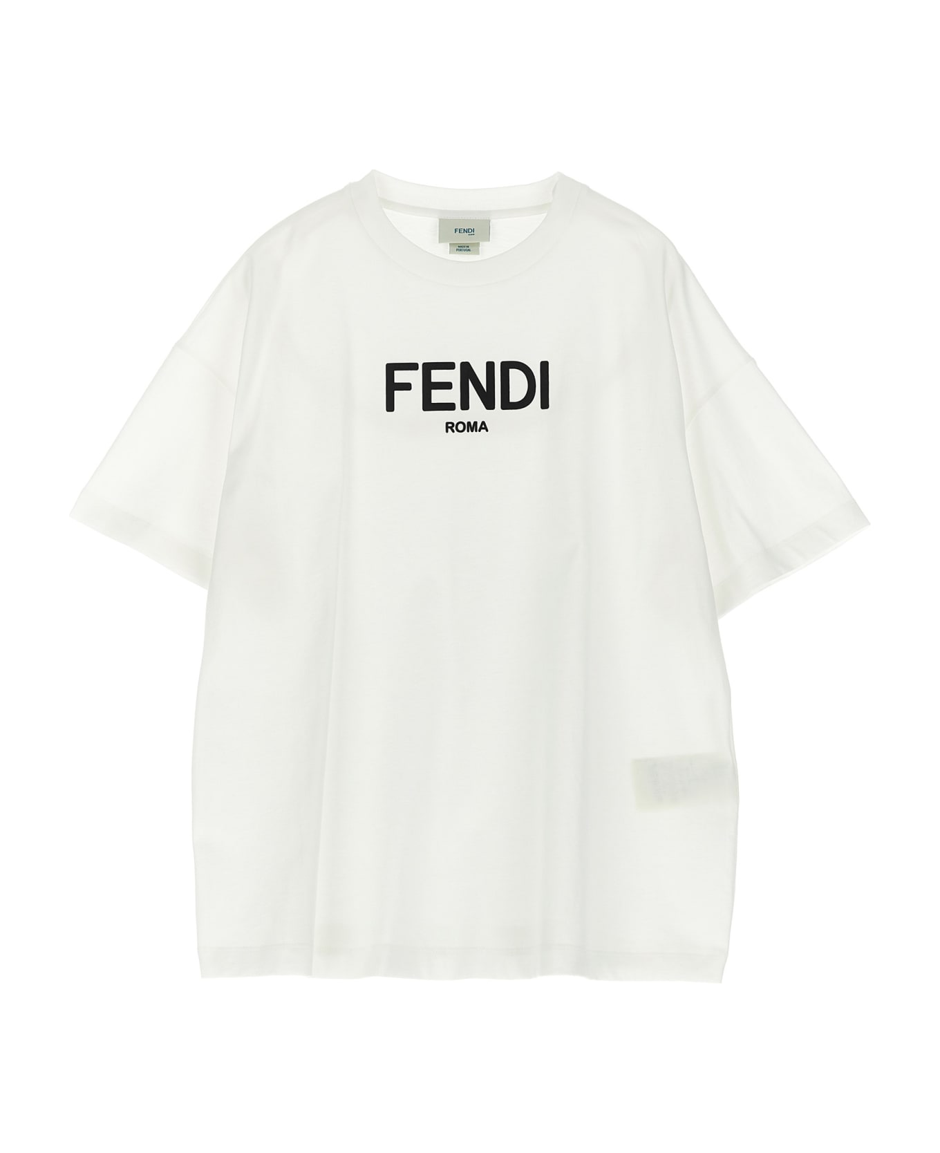 Fendi Logo T-shirt - White/Black Tシャツ＆ポロシャツ