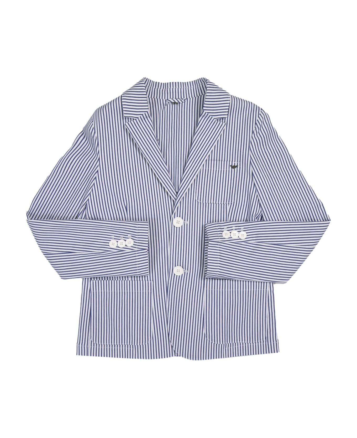 Emporio Armani Cotton Jacket - Blue コート＆ジャケット