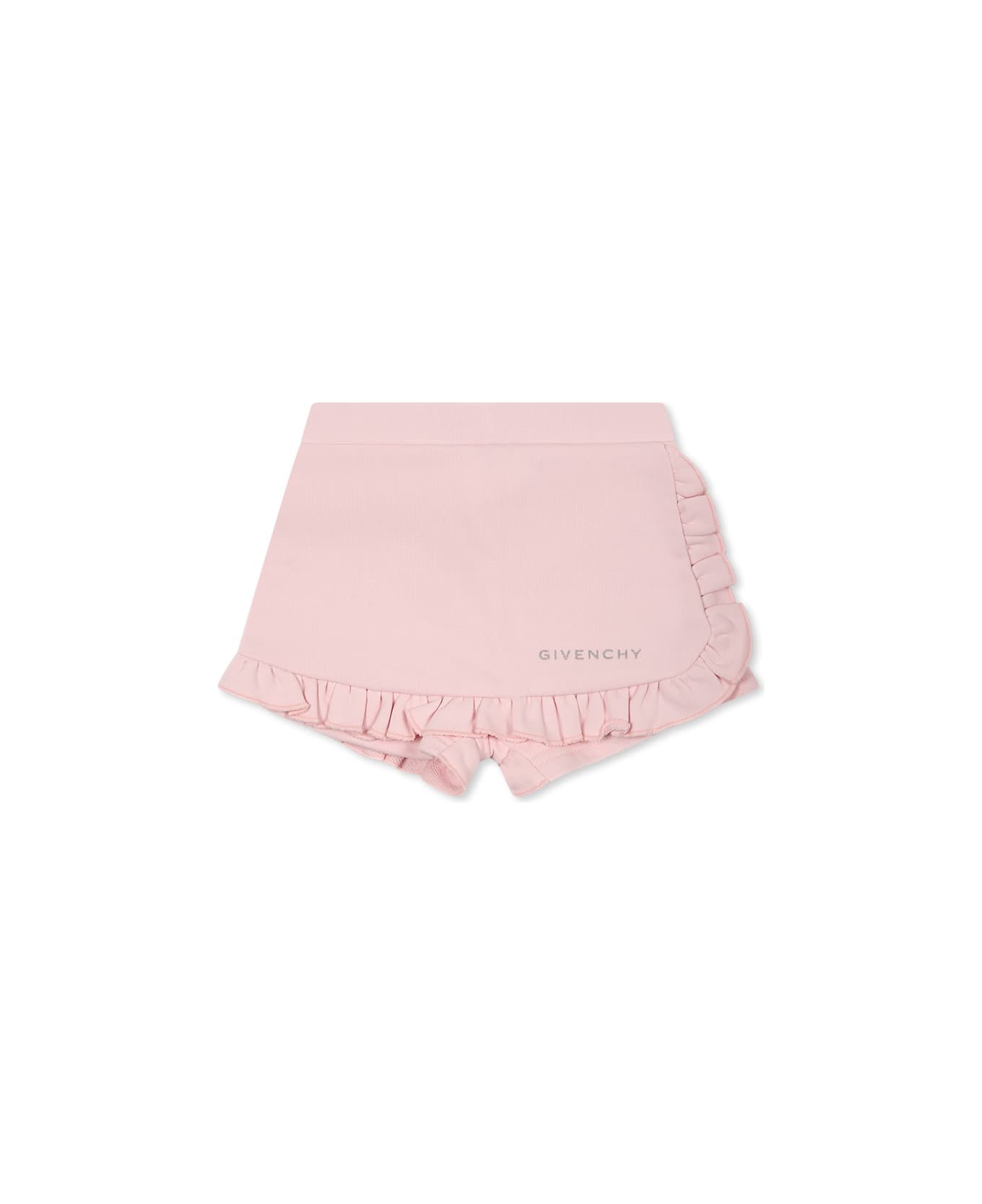Givenchy Pink Shorts For Baby Girl With Logo - Pink