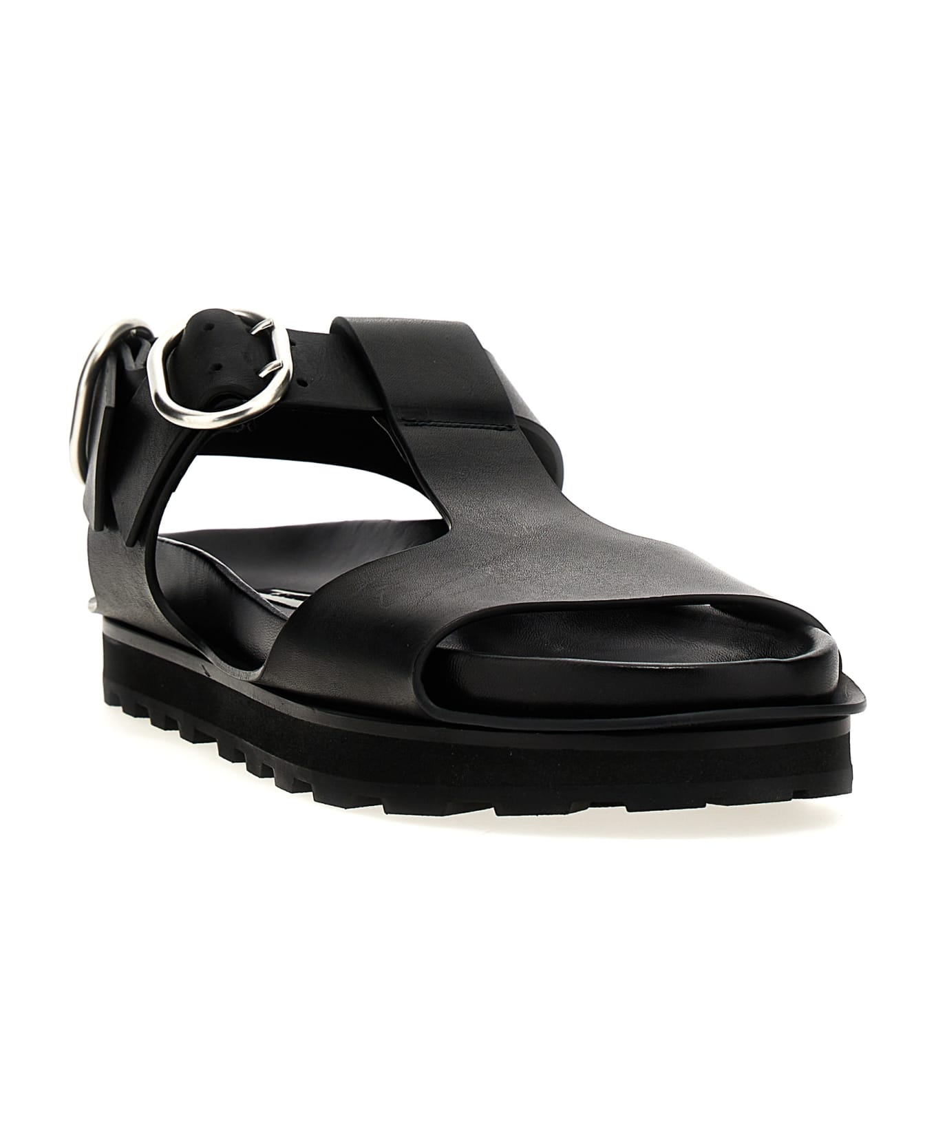 Jil Sander Leather Sandals - Black  