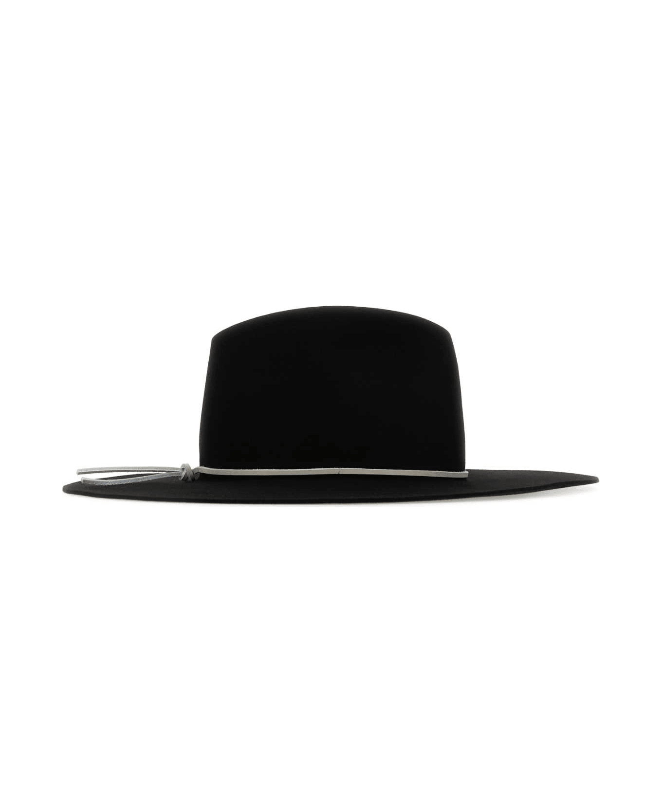 Borsalino Black Felt Alessandria Hat - BLACK