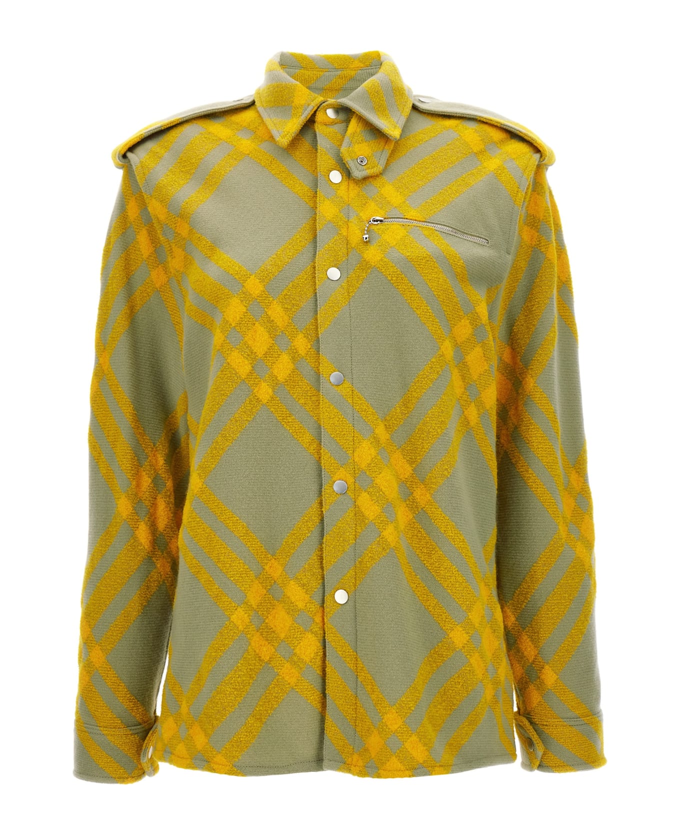 Burberry Wool Checked Jacket - Yellow