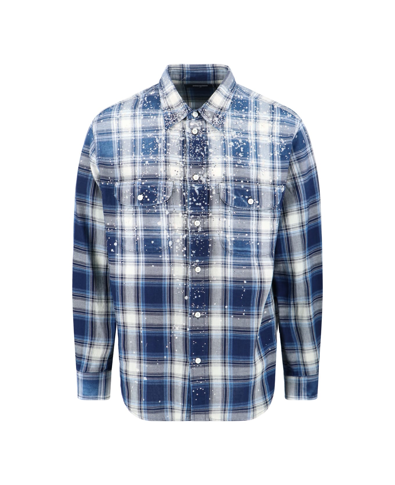 Dsquared2 Vintage Shirt With Rhinestones - BLUE