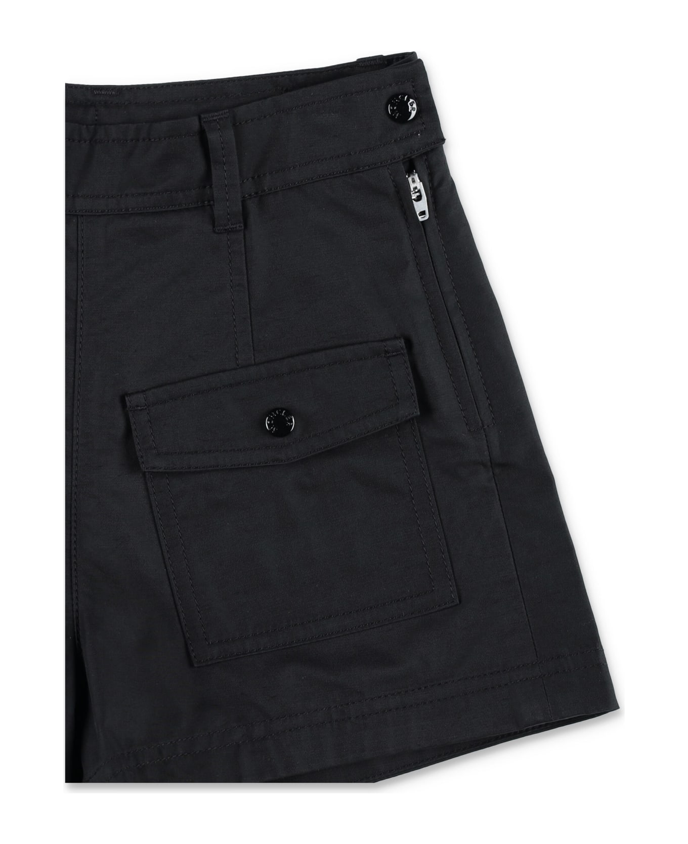 Moncler High Waisted Shorts - BLACK