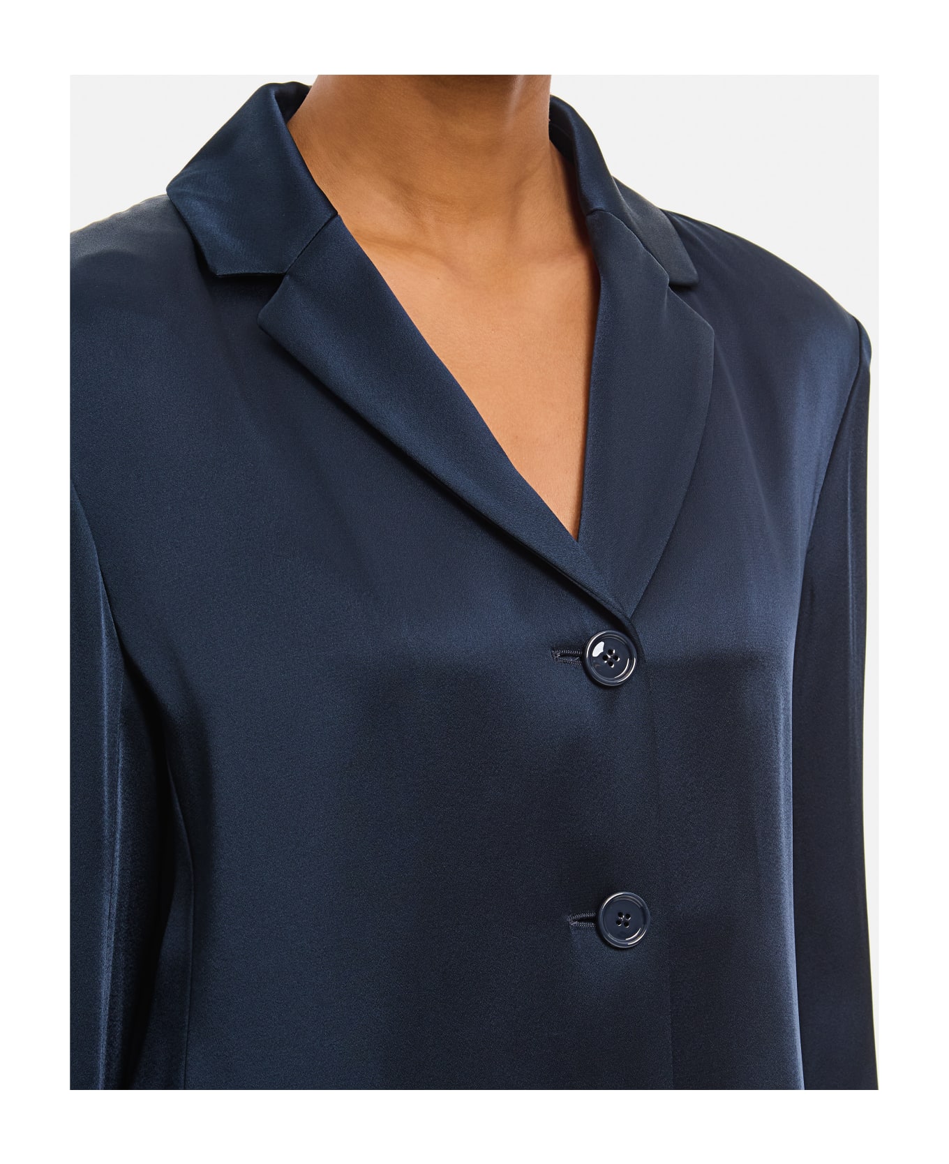 
S Max Mara Guido Satin Jacket - Blue