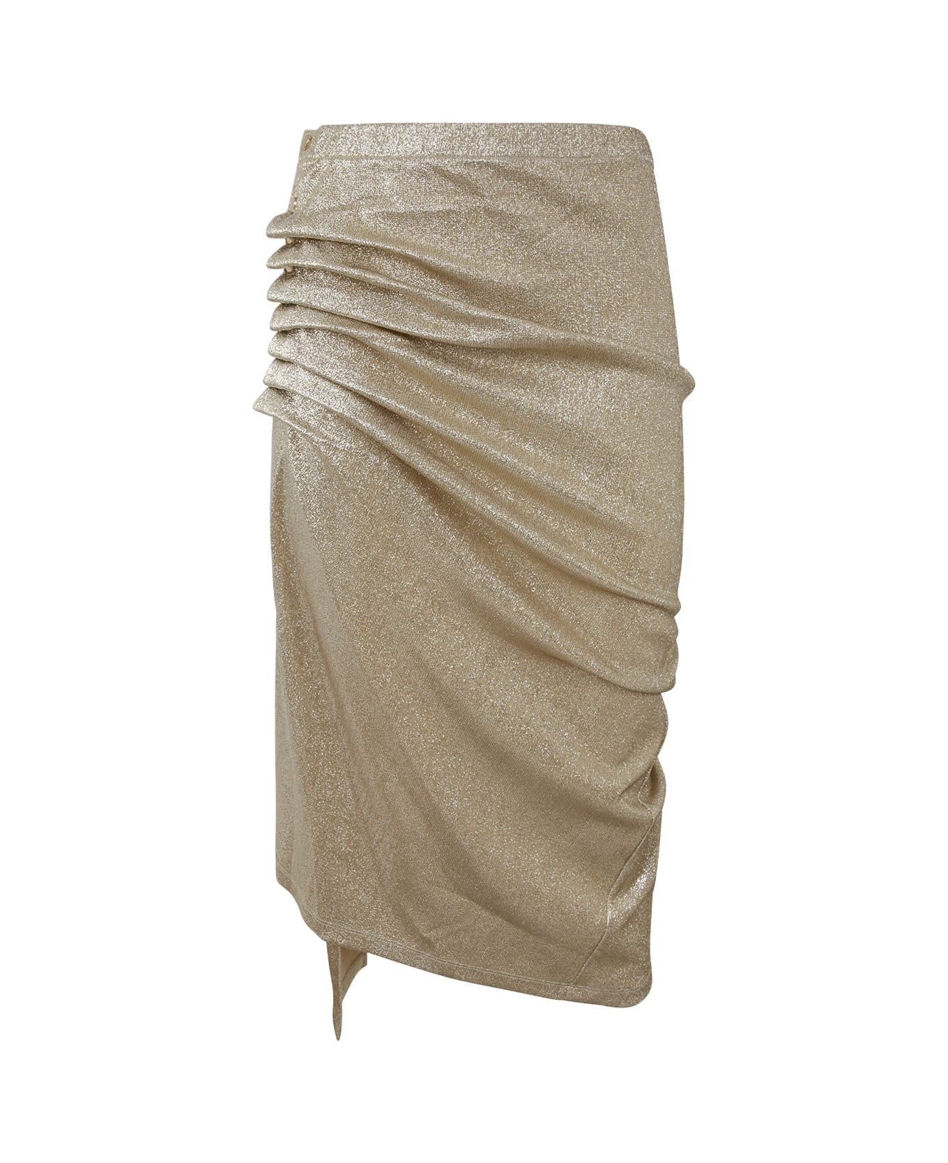 Paco Rabanne Jupe Long Skirt - Silver Gold