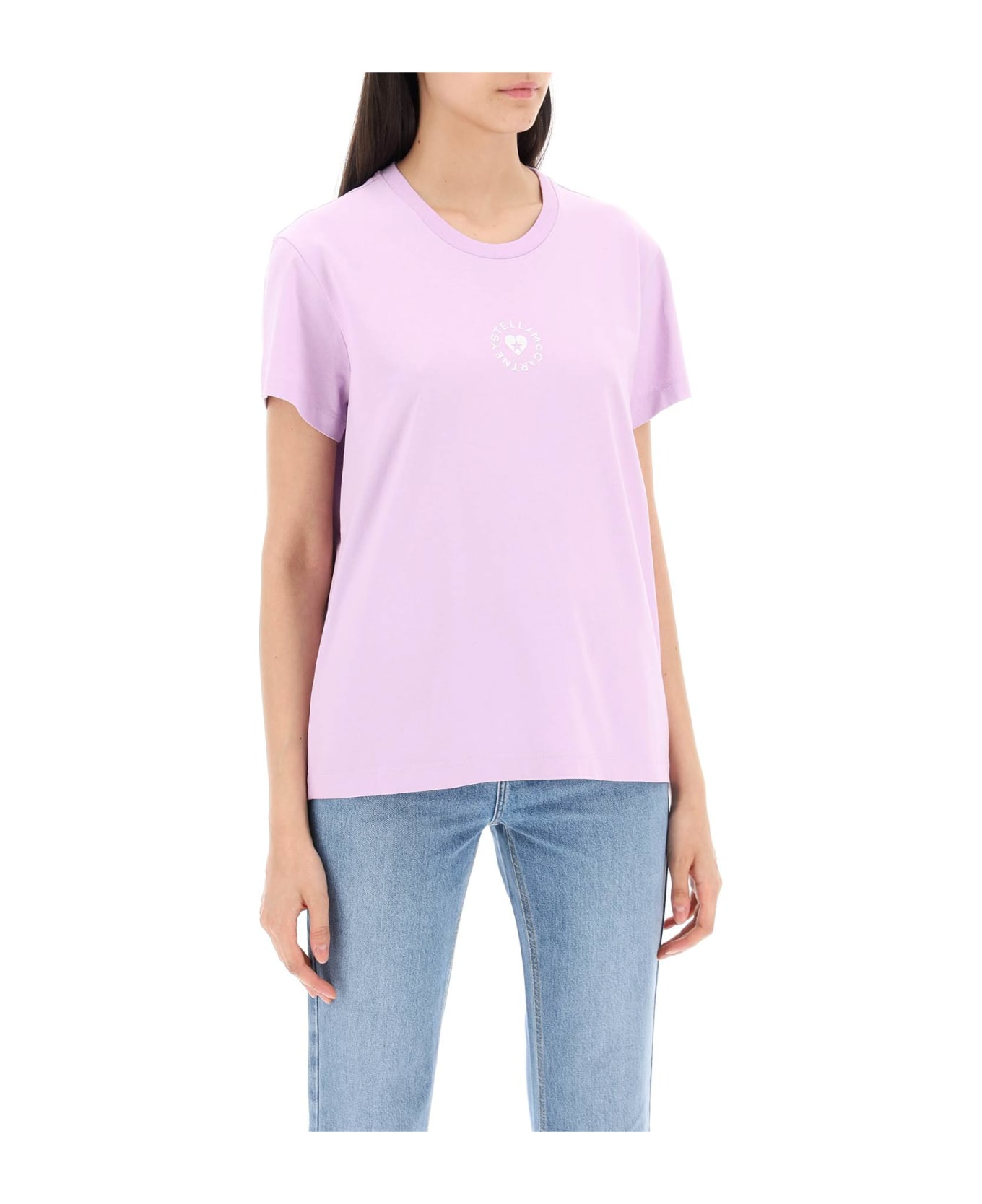 Stella McCartney Iconic Mini Heart T-shirt - WASHED LILAC (Purple)