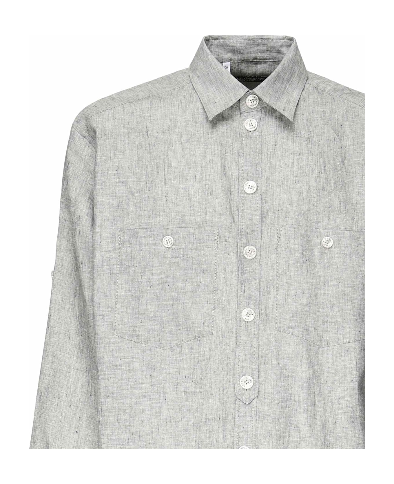 Dolce 
Gabbana Faded Linen Shirt - Grey