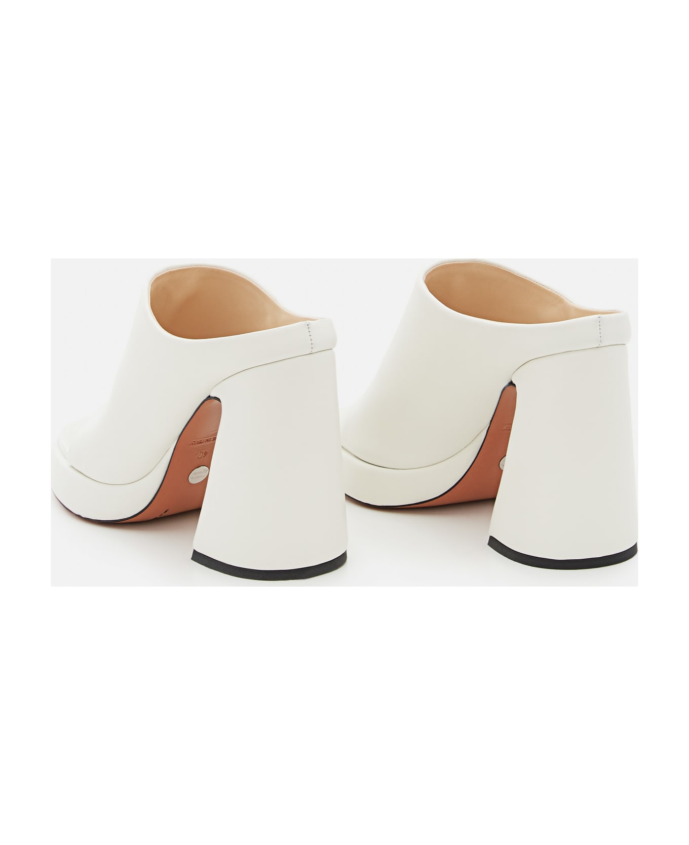 Proenza Schouler 110mm Leather Platform Sandals - White