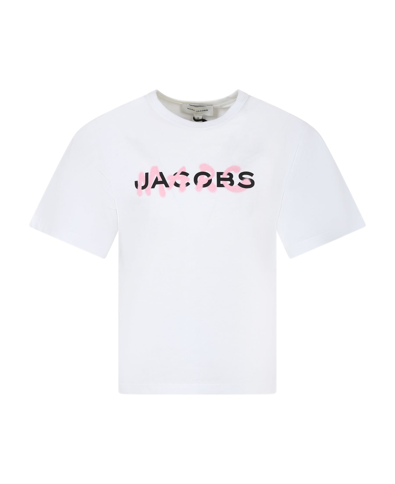 Marc Jacobs White T-shirt For Girl With Logo - White Tシャツ＆ポロシャツ