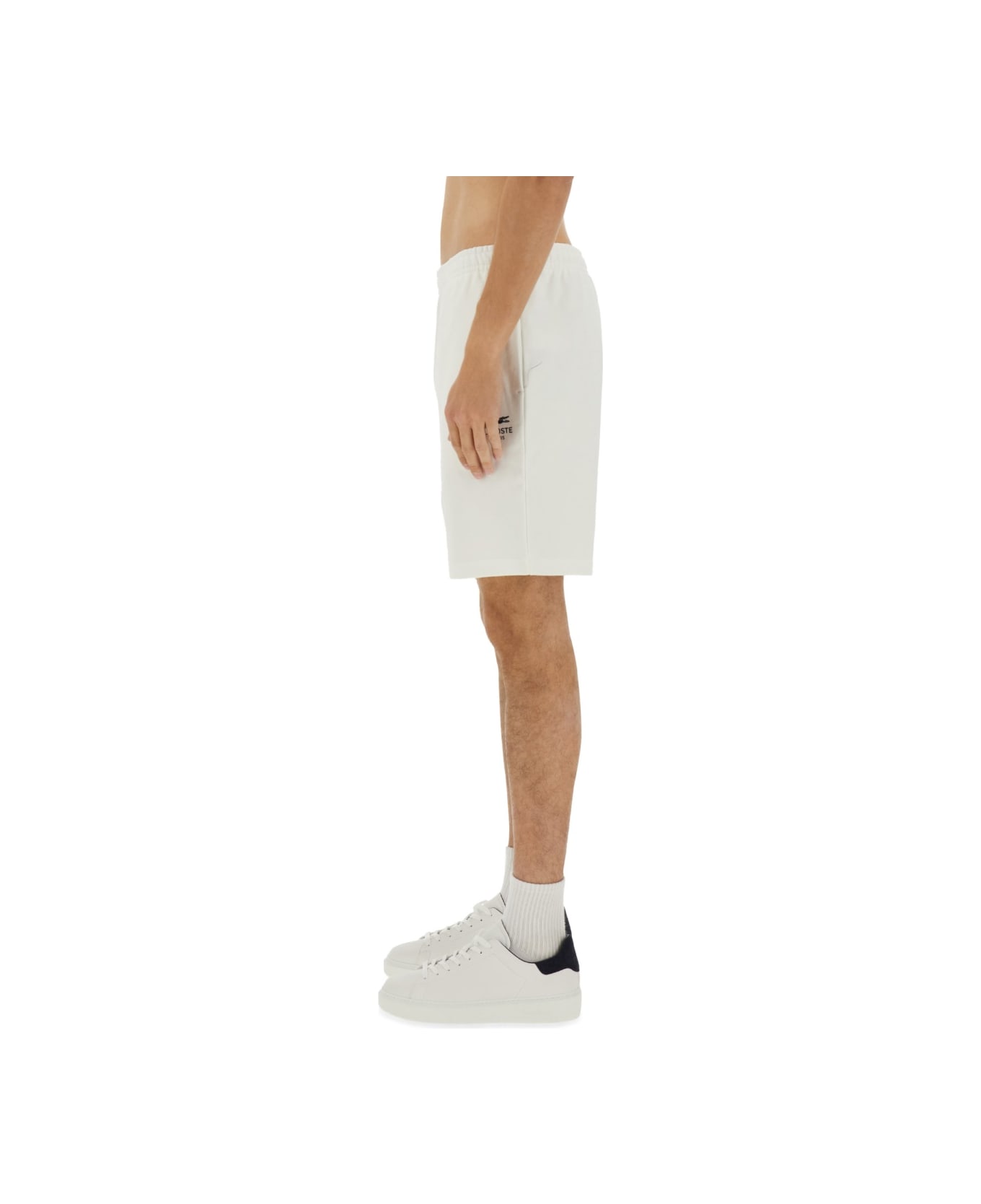 Lacoste Cotton Fleece Shorts - WHITE