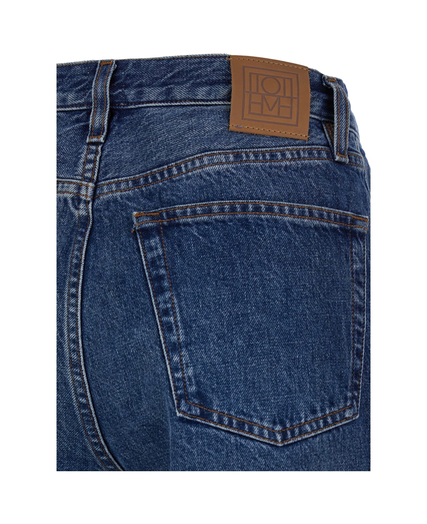 Totême 
classic Cut
 Blue Jeans With Logo Patch In Denim Woman - Blue
