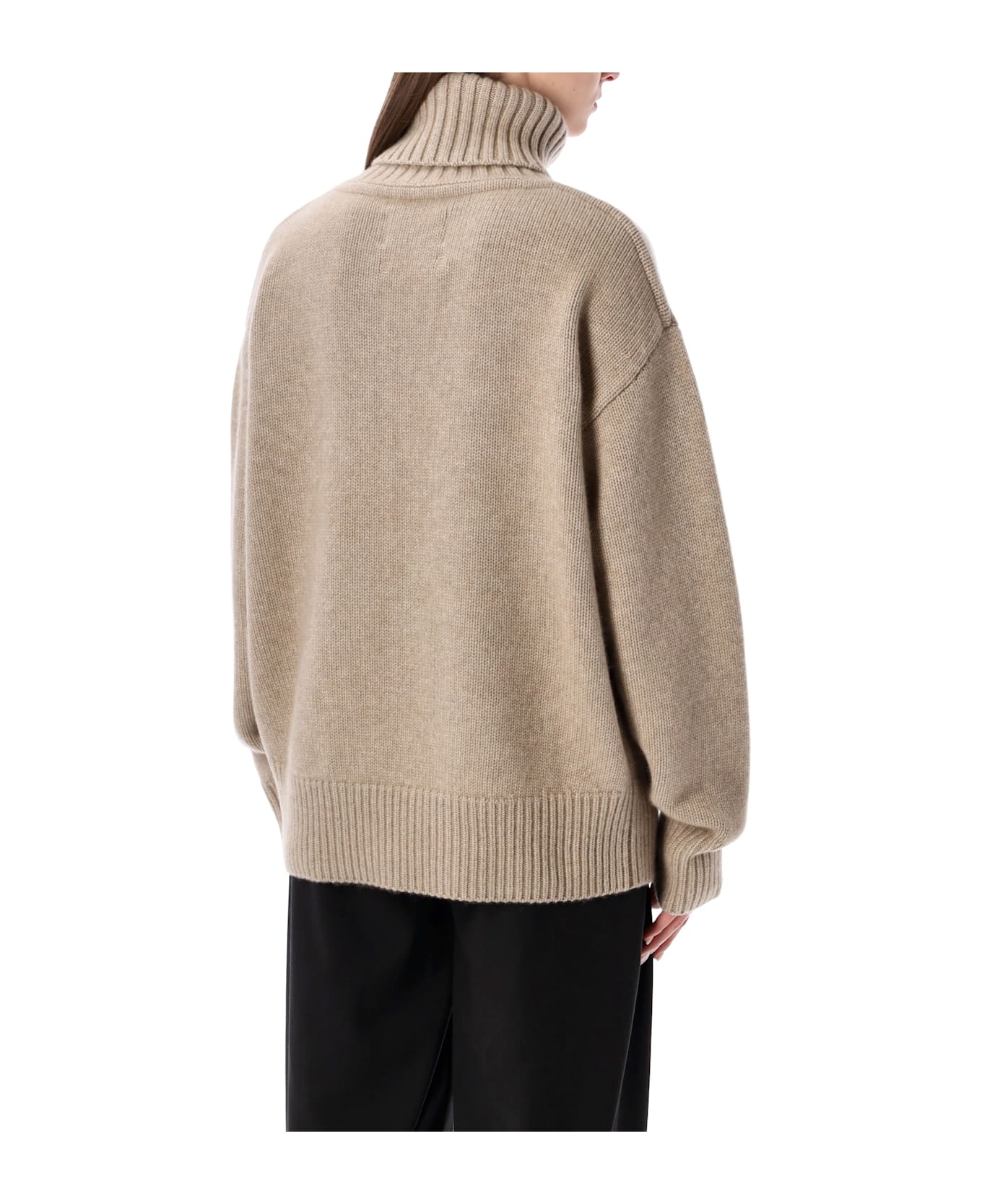 Extreme Cashmere N°20 Oversize Xtra Cashmere Turtleneck Sweater - OAT