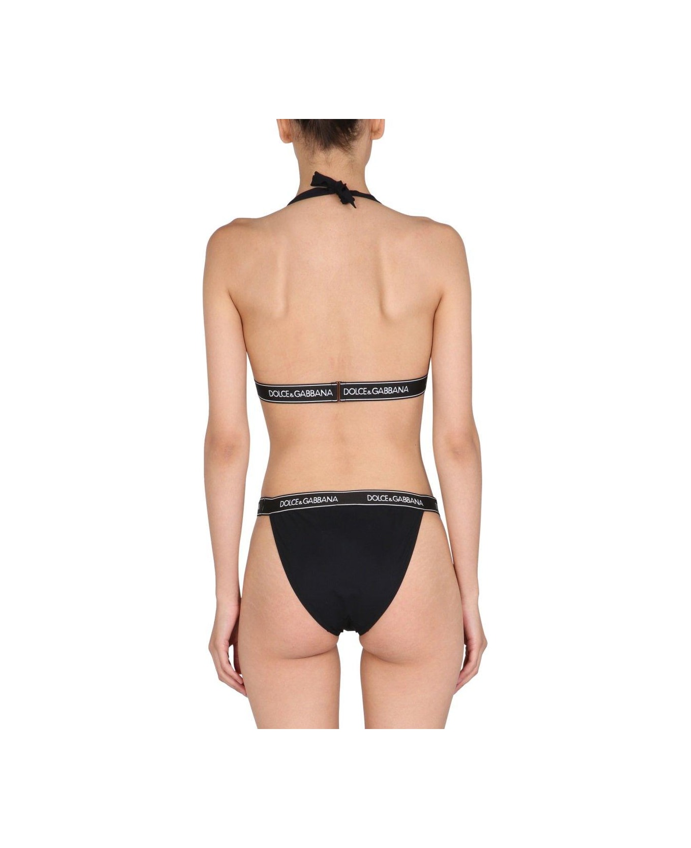 Dolce & Gabbana Logo Band Two-piece Bikini - Black