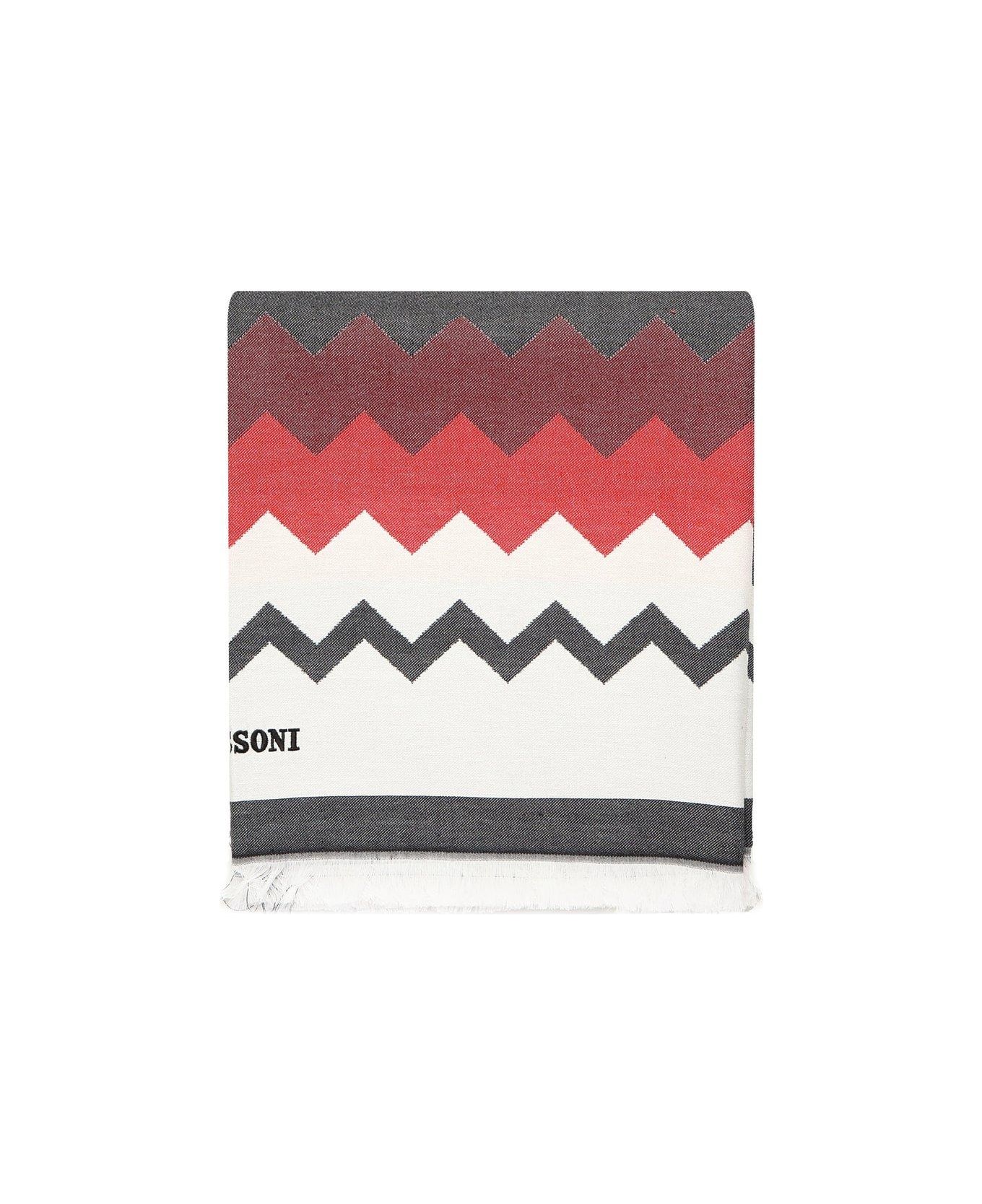 Missoni Best Fouta Fringed Towel - BLACK/RED