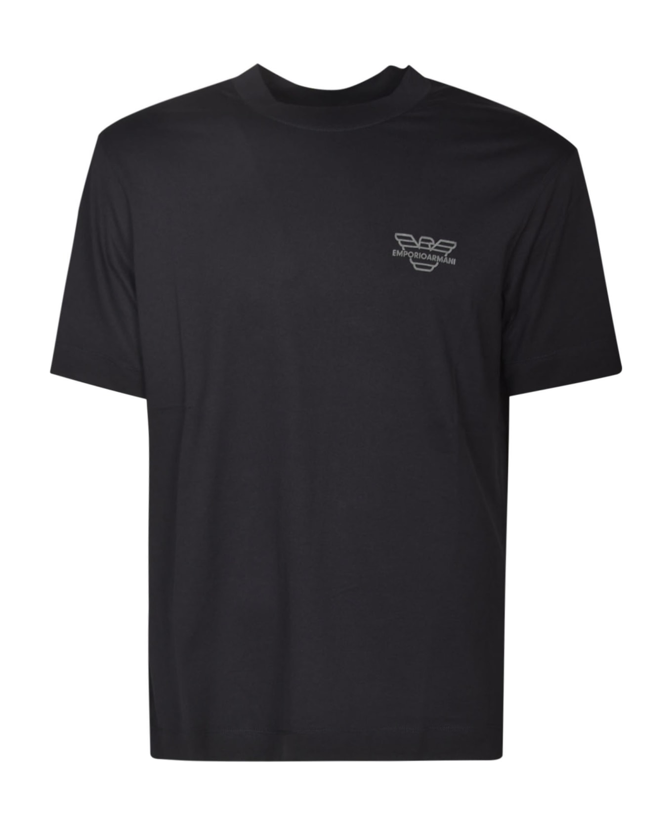 Emporio Armani Logo Print T-shirt - Eagle Navy
