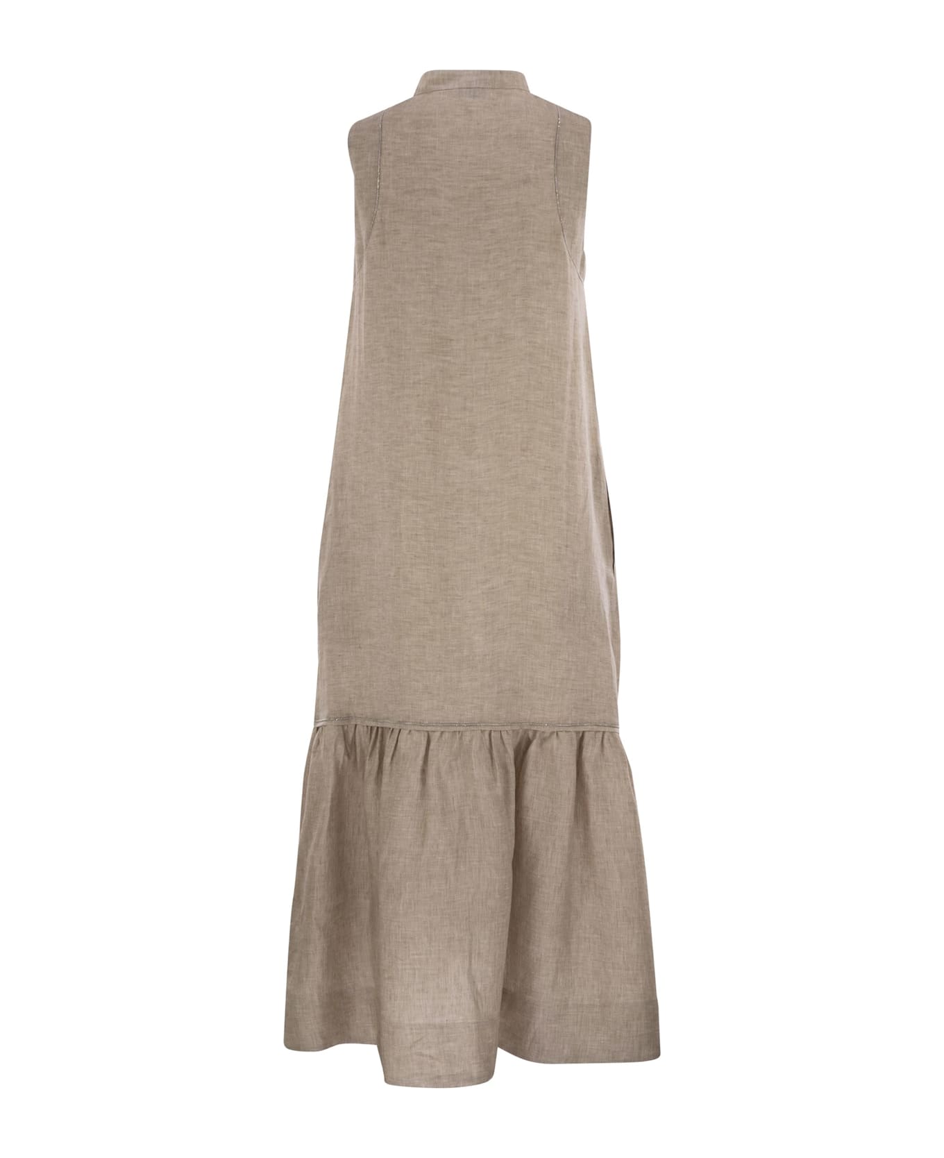 Peserico Linen Voile Long Dress - Beige