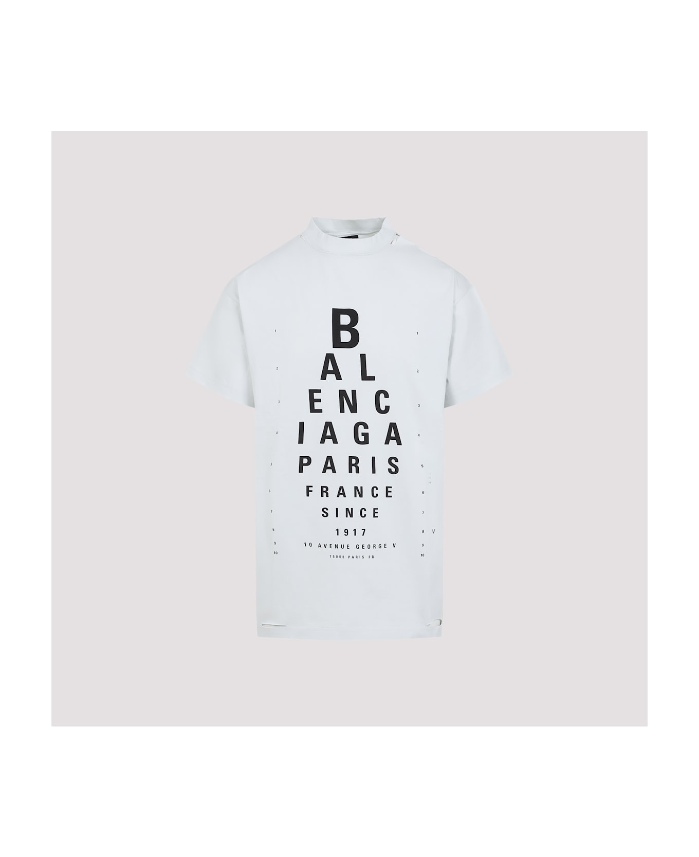 Balenciaga 'optical' T-shirt - Dirty White Black