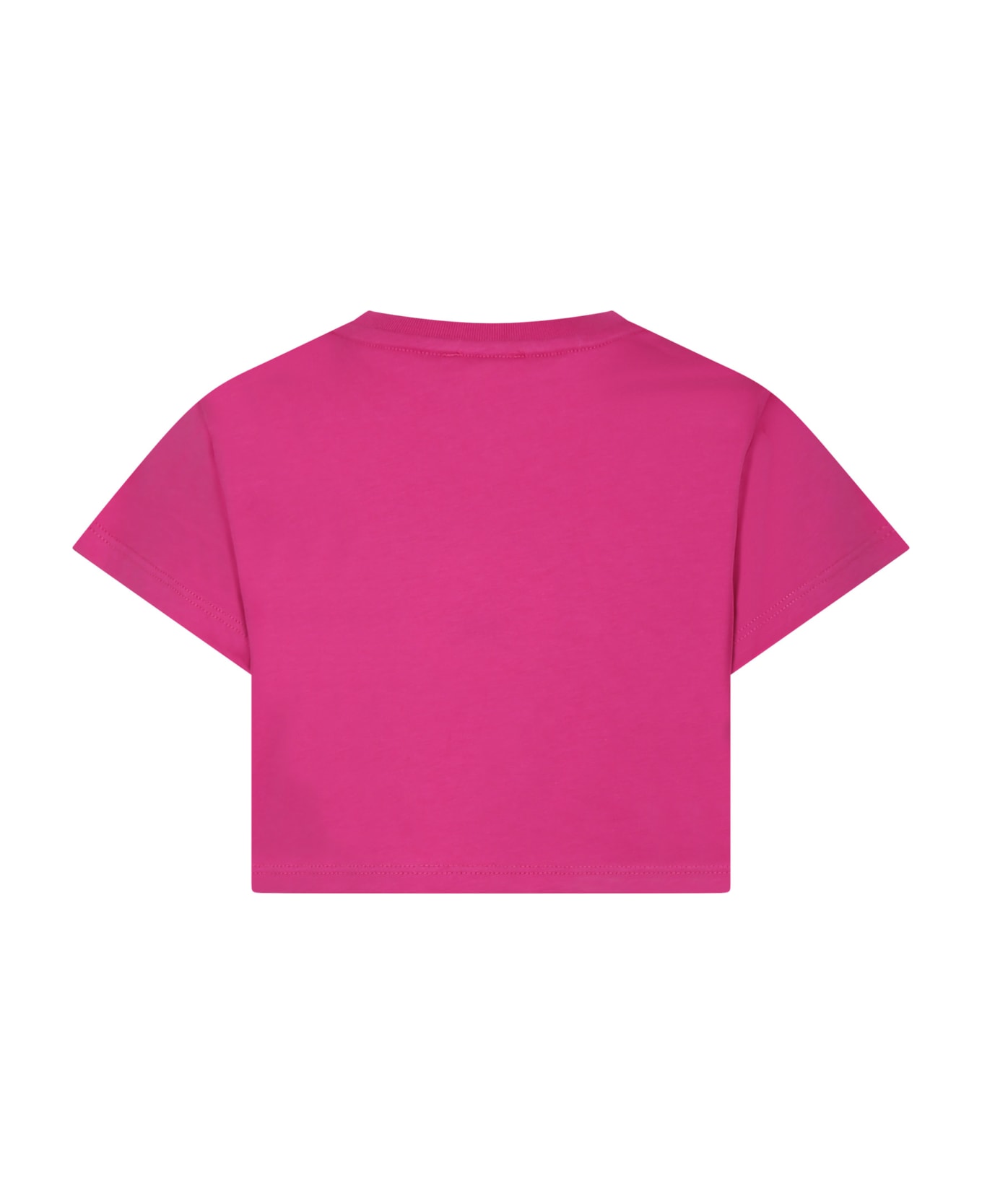 Chloé Fuchsia T-shirt For Girl With Logo - Fuchsia