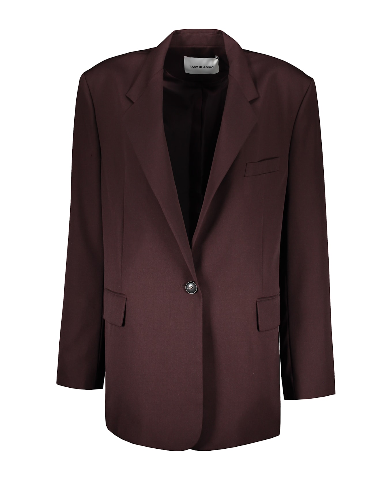 Low Classic Wool Blazer - Burgundy