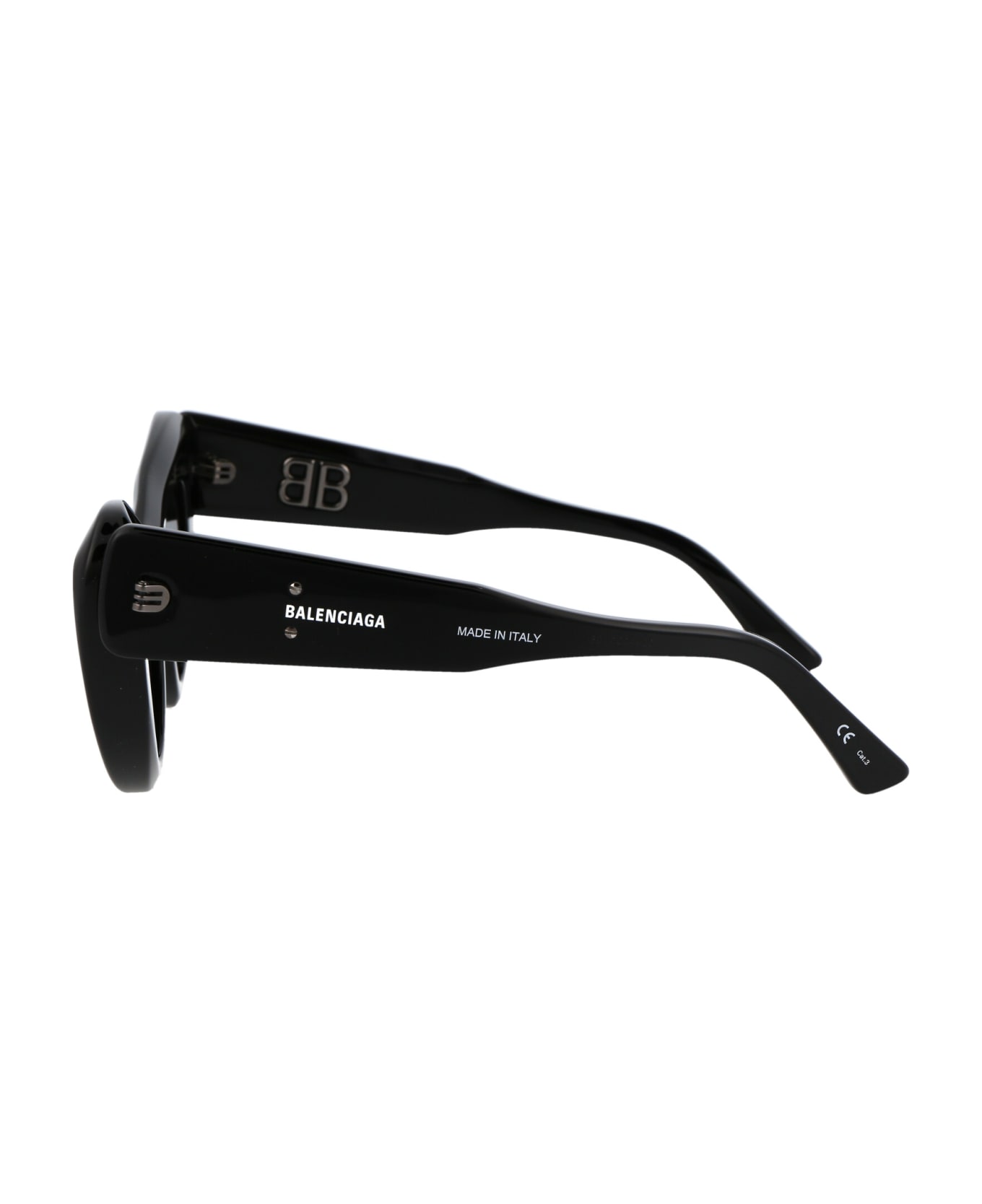 Balenciaga Eyewear Bb0204s Sunglasses - 001 BLACK BLACK GREY