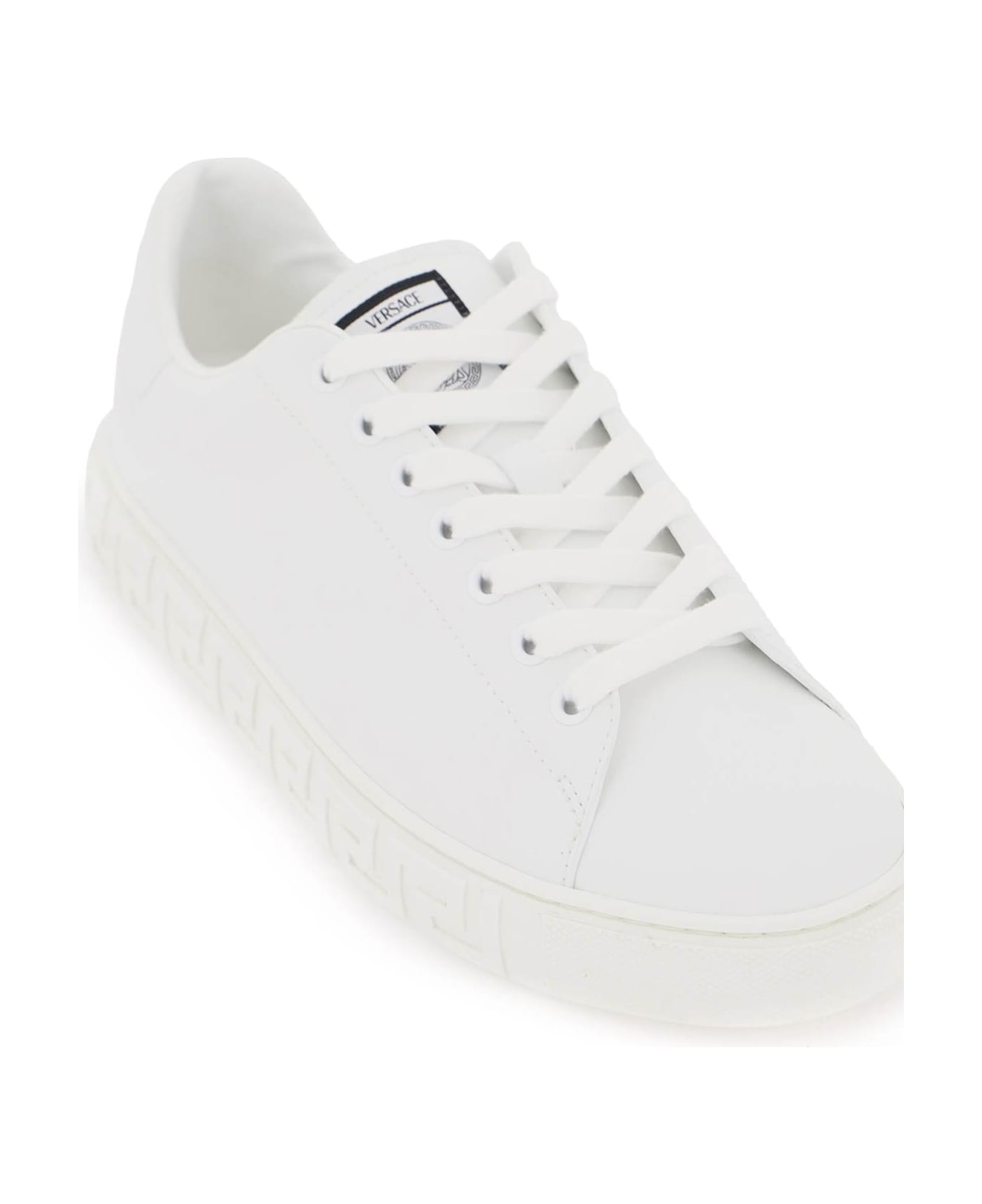 Versace White Leather Sneakers - White スニーカー