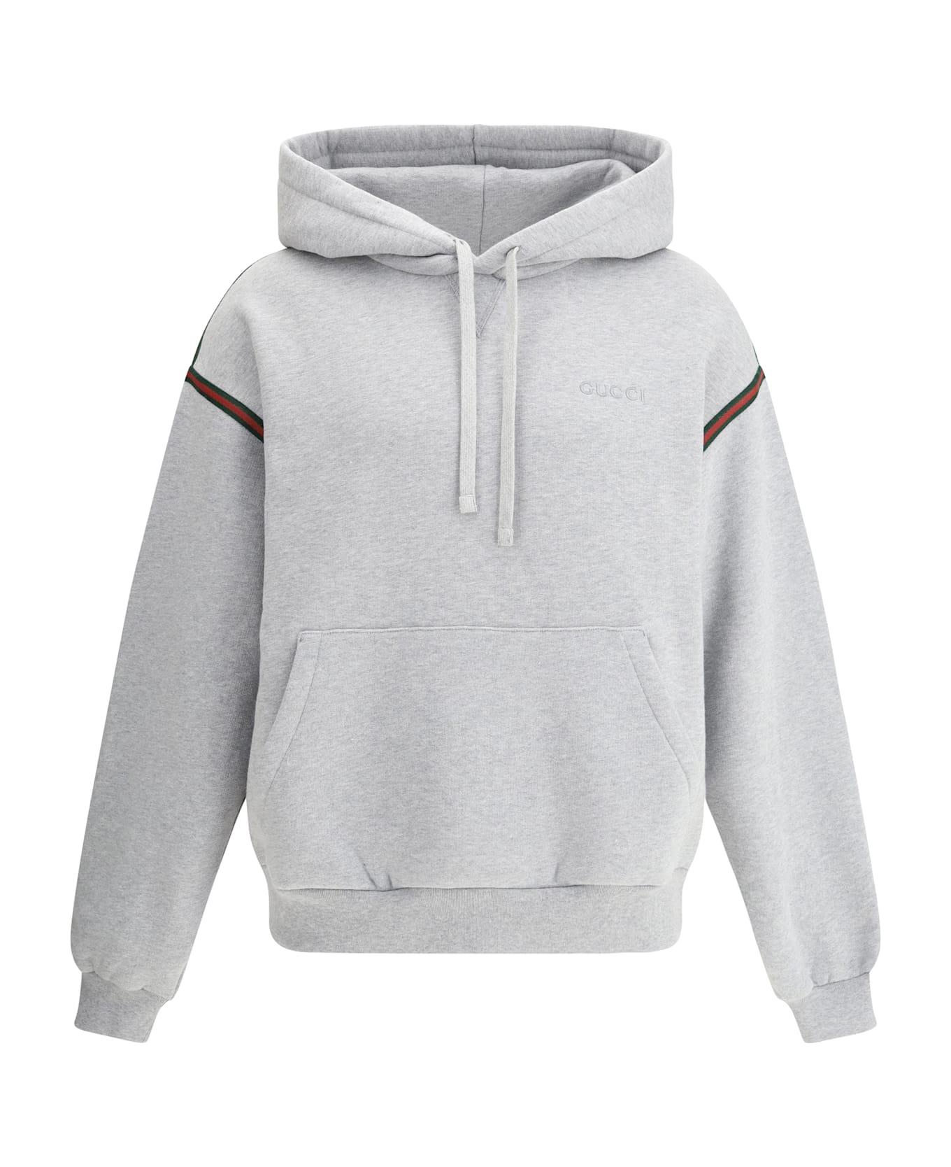 Gucci Colored Bands Hooded Sweatshirt - Grey Melange