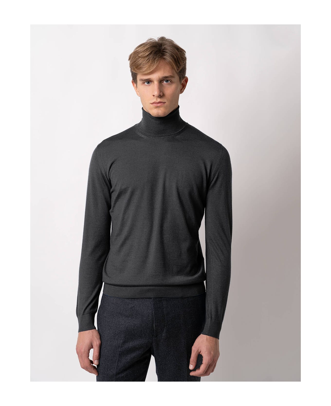 Larusmiani Turtleneck Sweater Pullman Sweater - DimGray