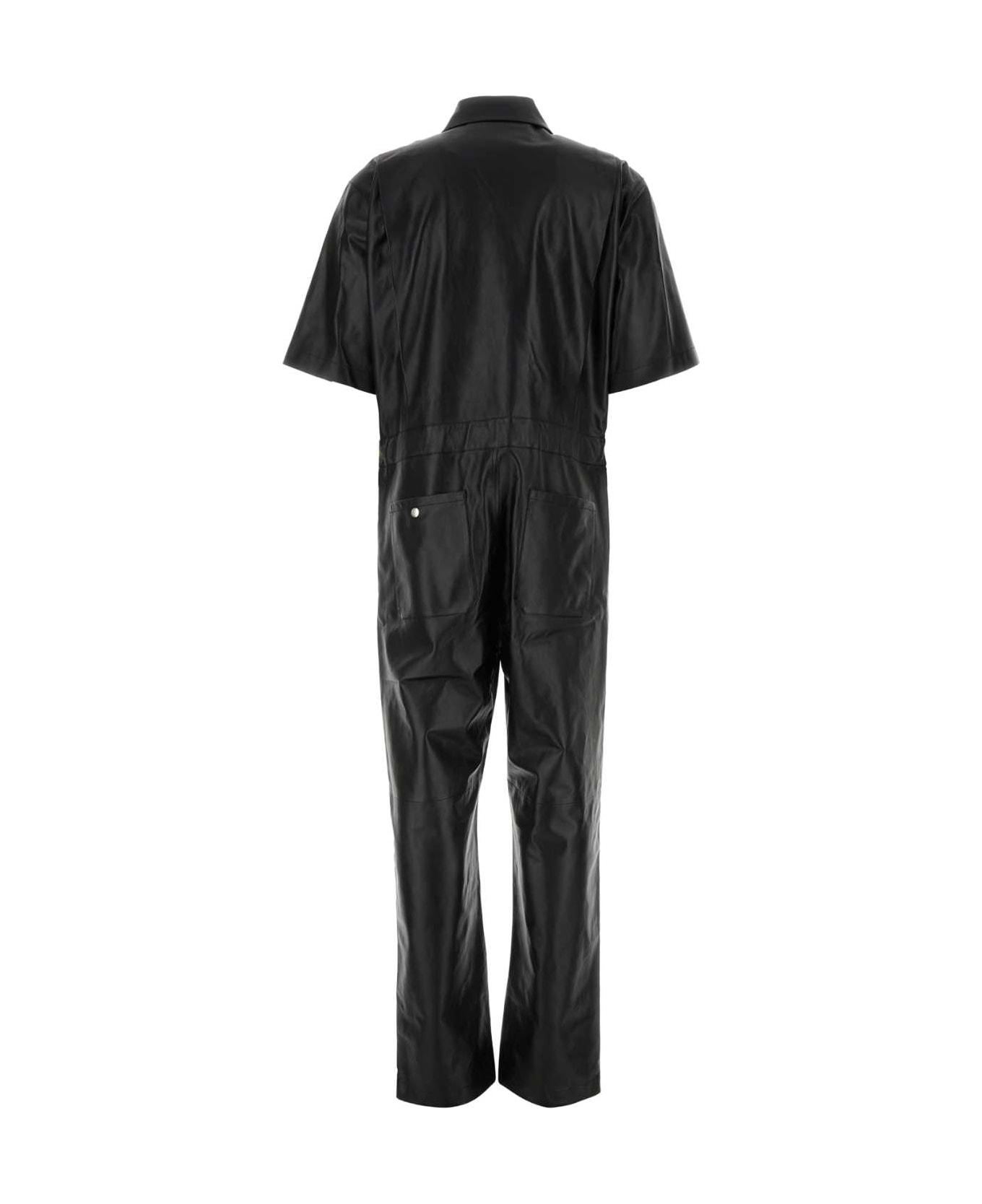 Givenchy Black Leather Jumpsuit - BLACK ラウンジウェア