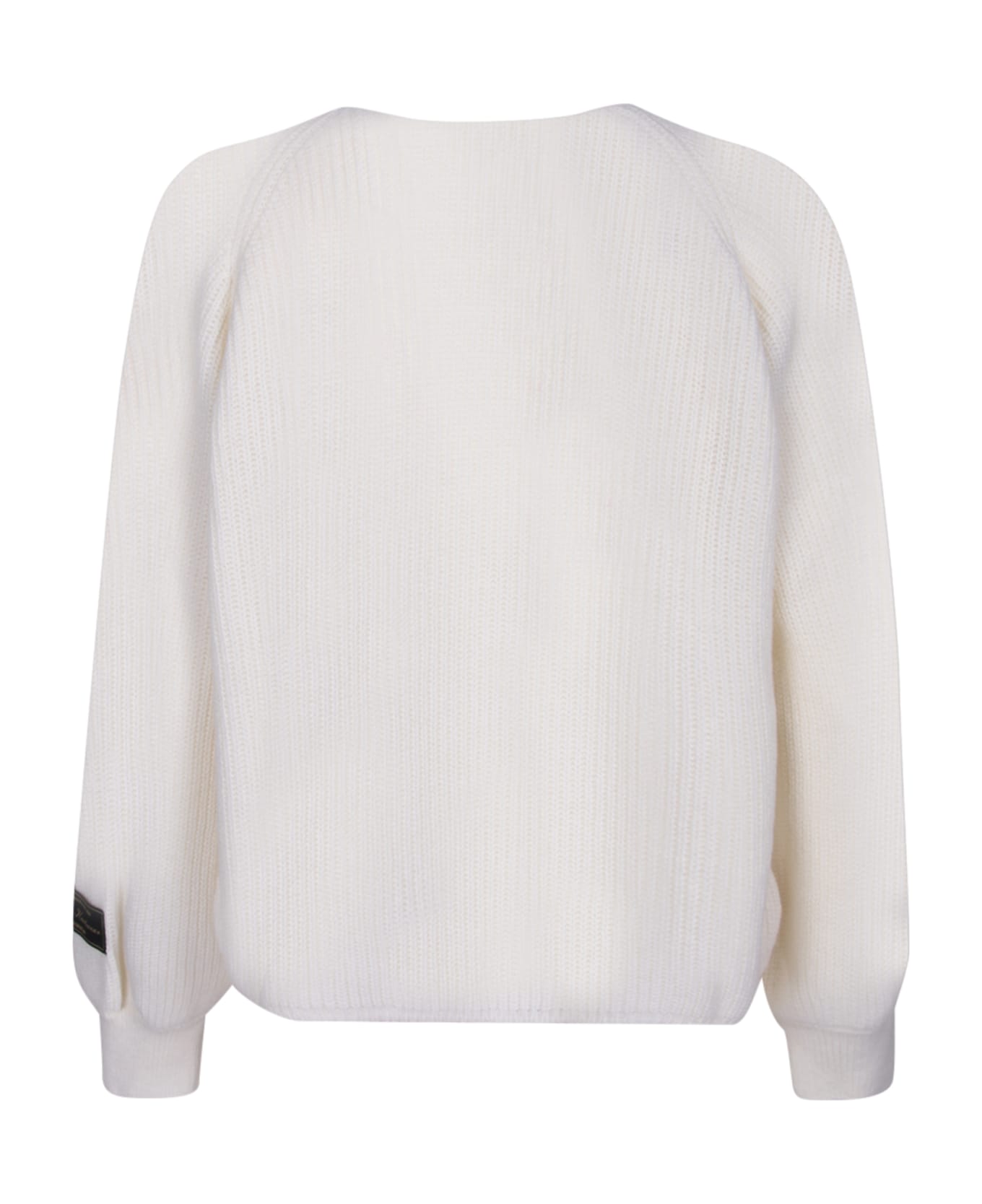MSGM Knot Detail White Sweater - White