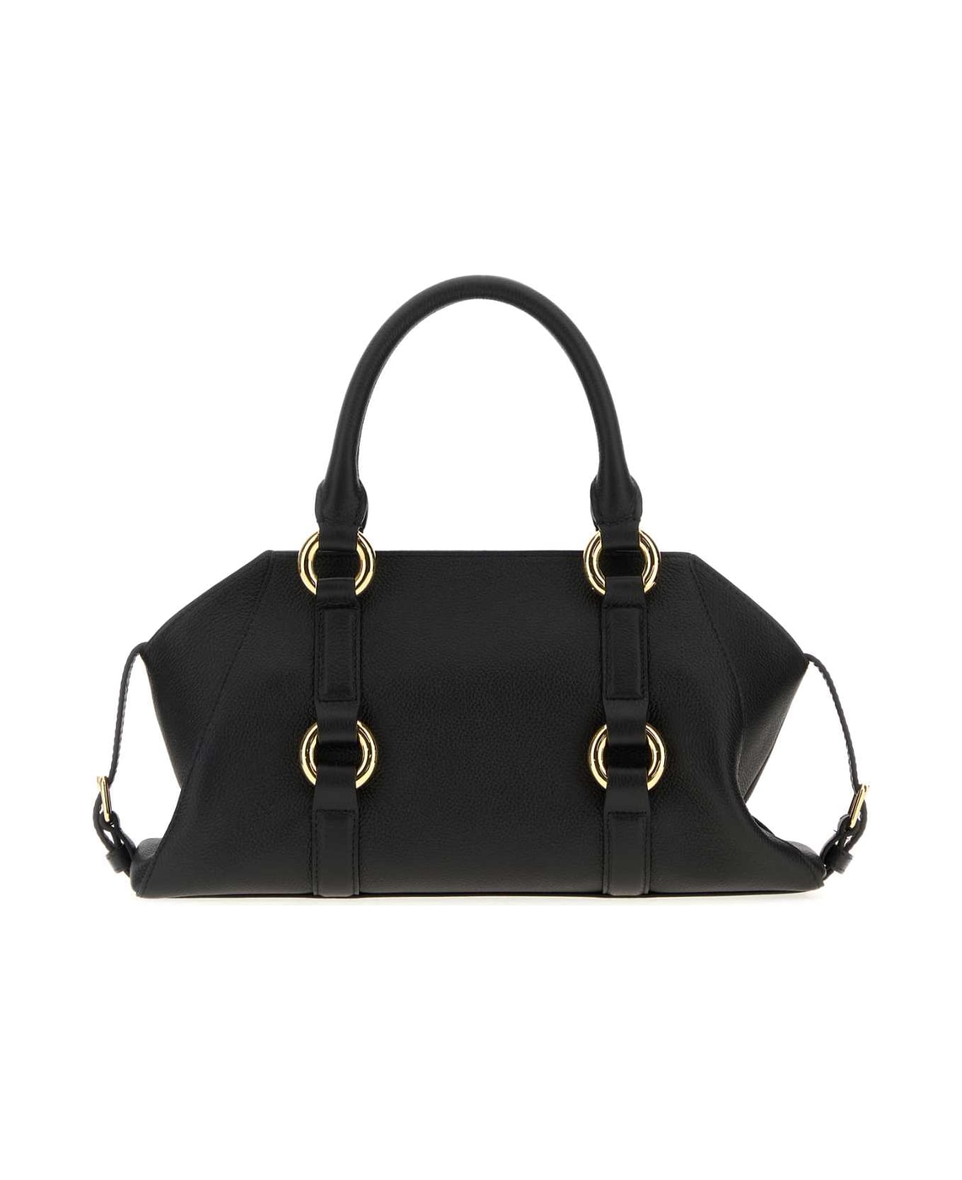 Alexander McQueen Black Leather Small Farringdon Handbag - Black
