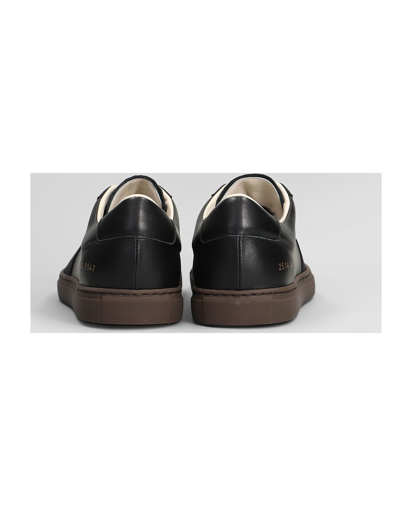 Common Projects Bball Slim Sneakers In Black Suede And Leather - black