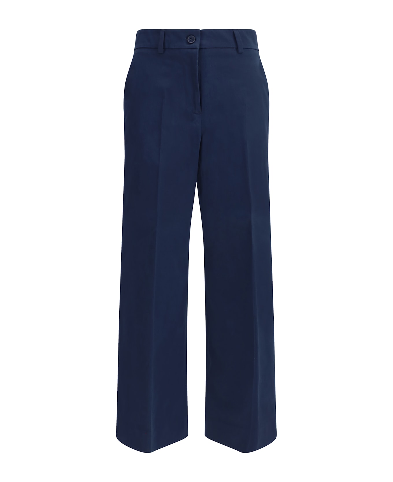 Weekend Max Mara Urial Cropped Trousers In Cotton Satin
