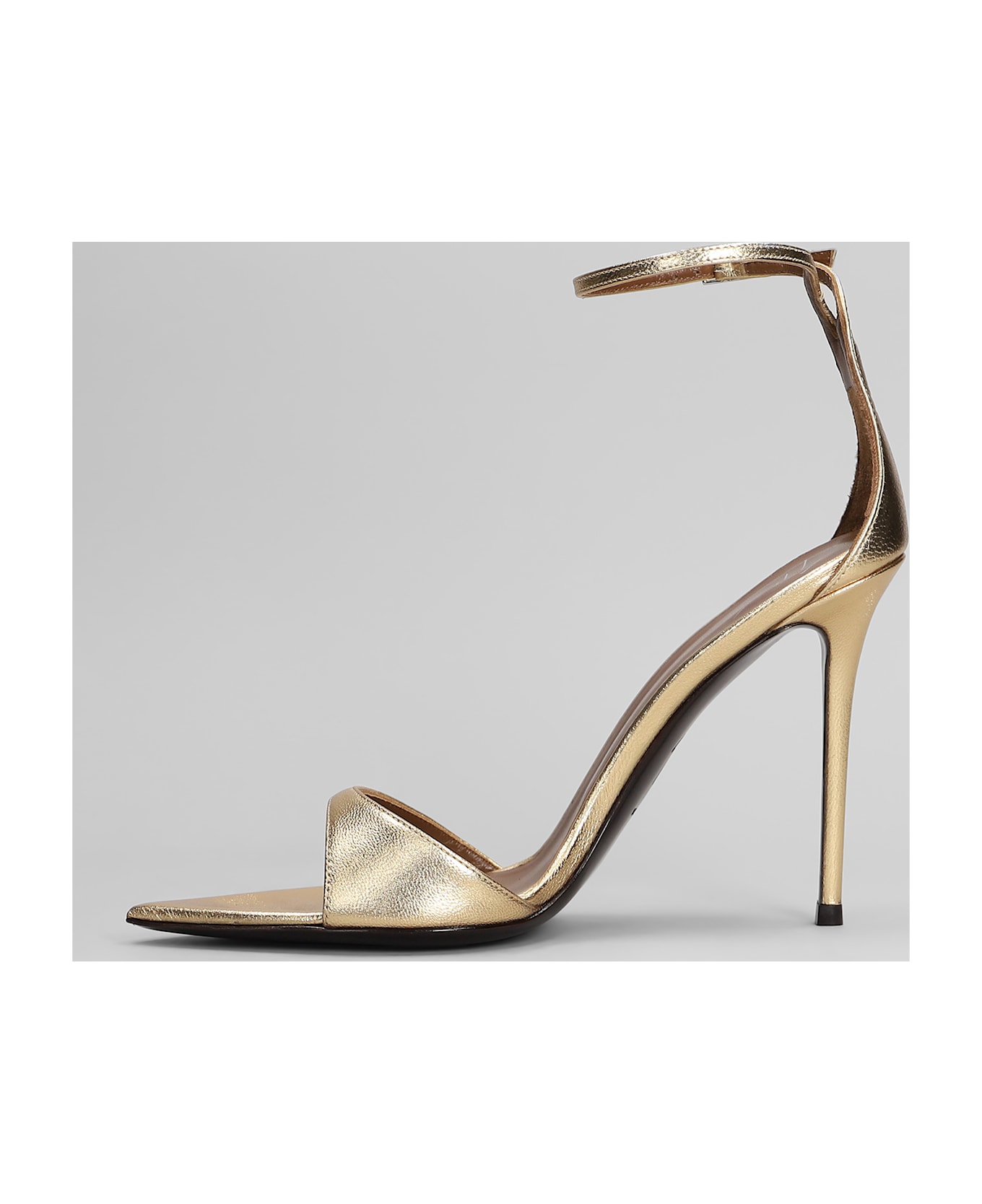 Giuseppe Zanotti Intriigo Strap 105 Sandals In Gold Leather - gold