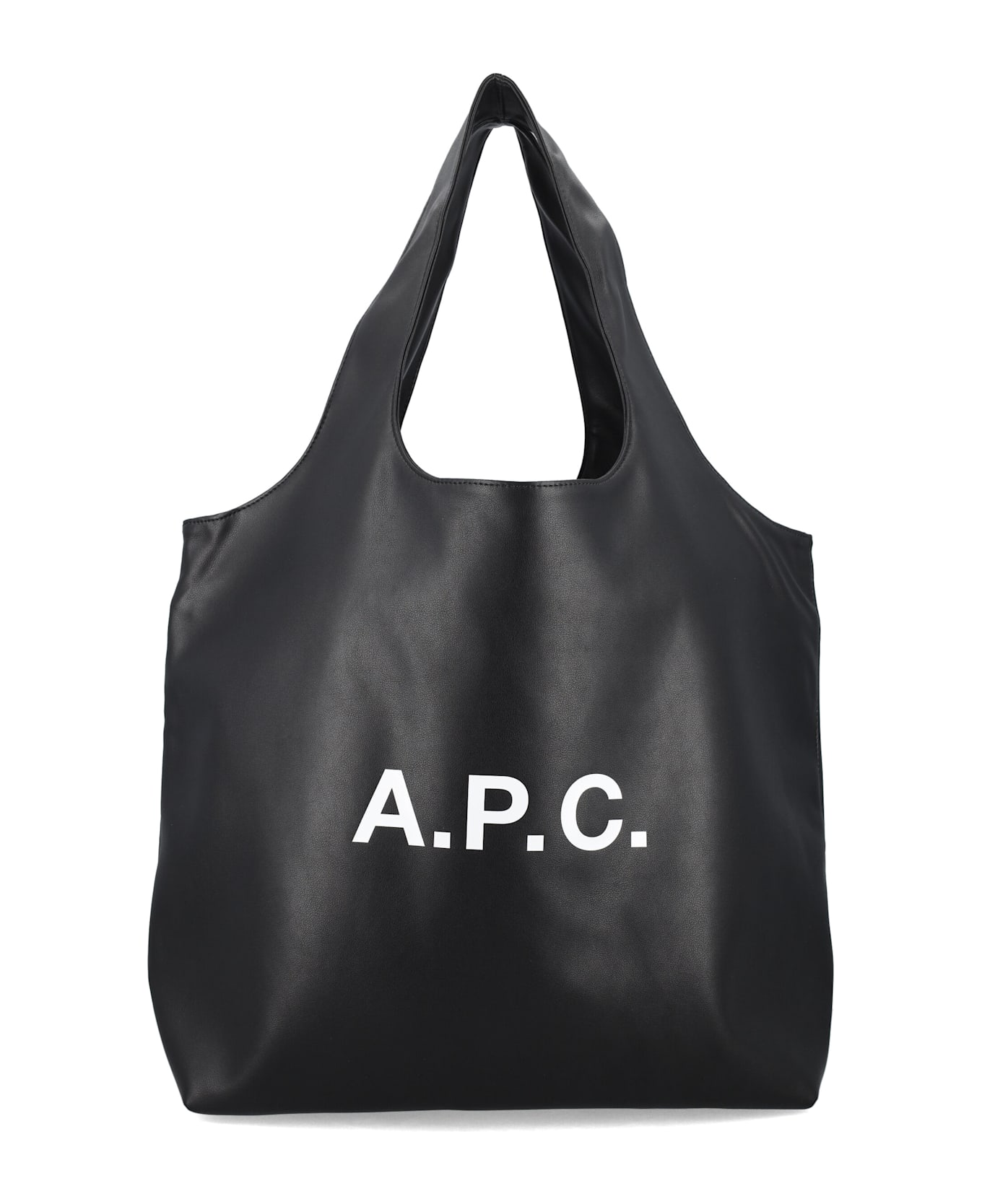 A.P.C. Ninon Tote Bag With Logo - BLACK