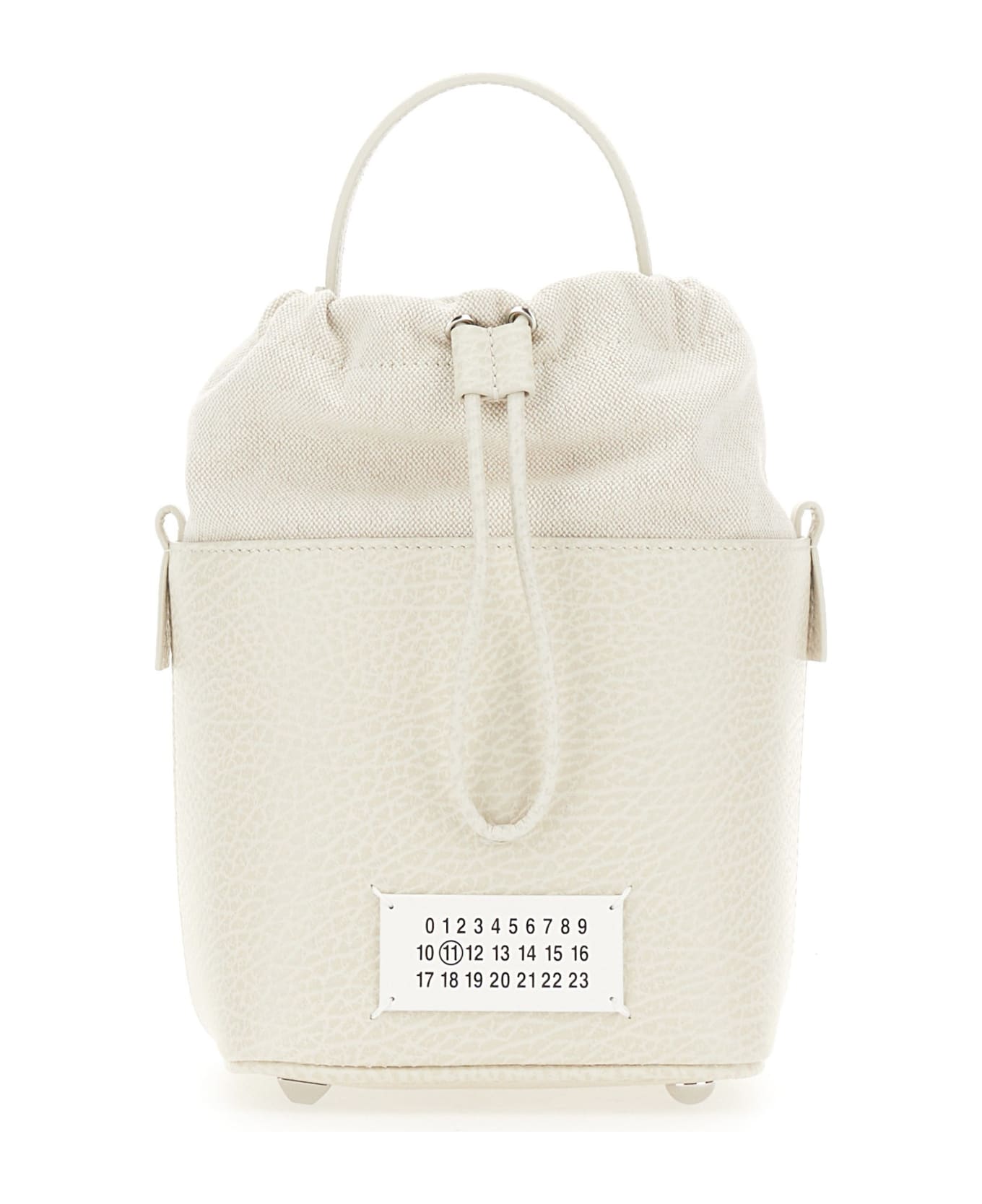 Maison Margiela Bucket Bag With Logo - Greige