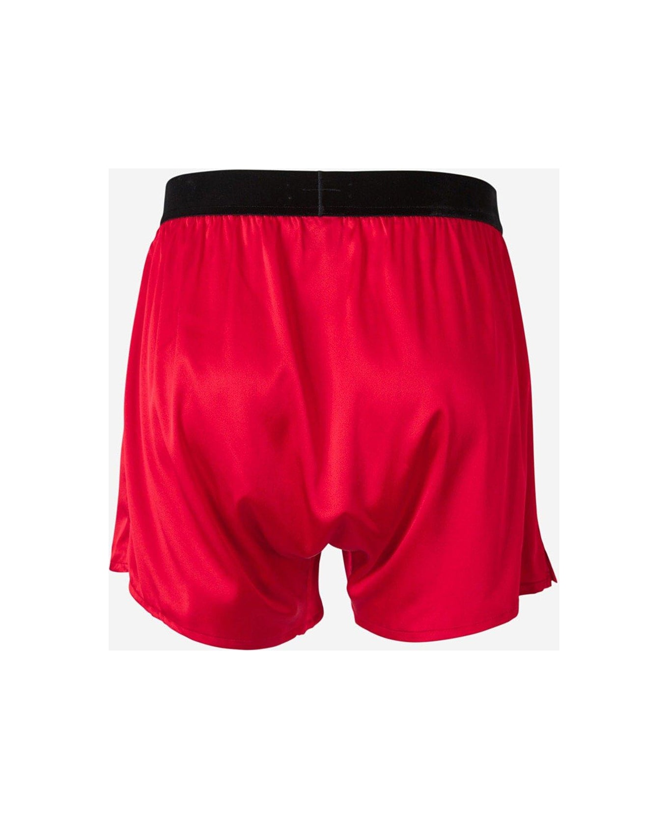 Tom Ford Logo Waistband Boxer Shorts - Red