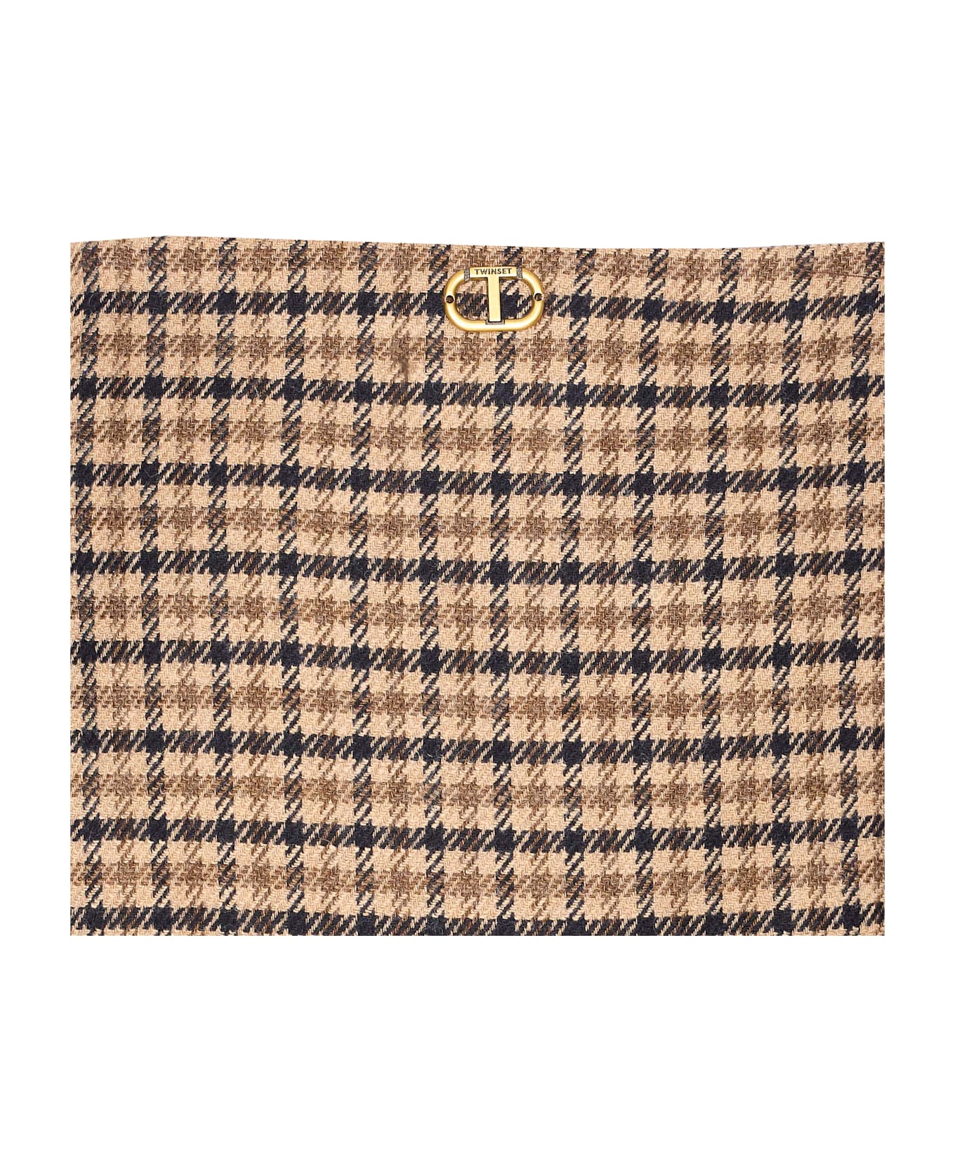 TwinSet Check Motif Skirt - MultiColour
