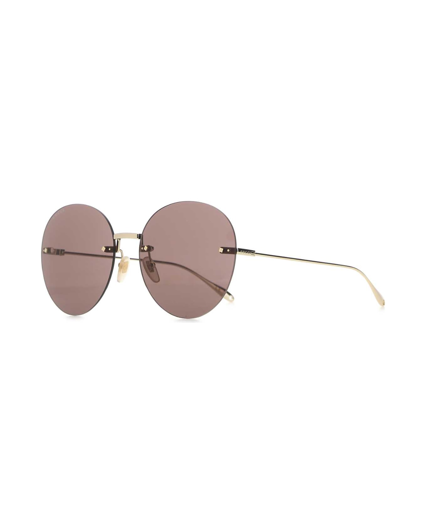 Gucci Gold Metal Sunglasses - 8021 サングラス