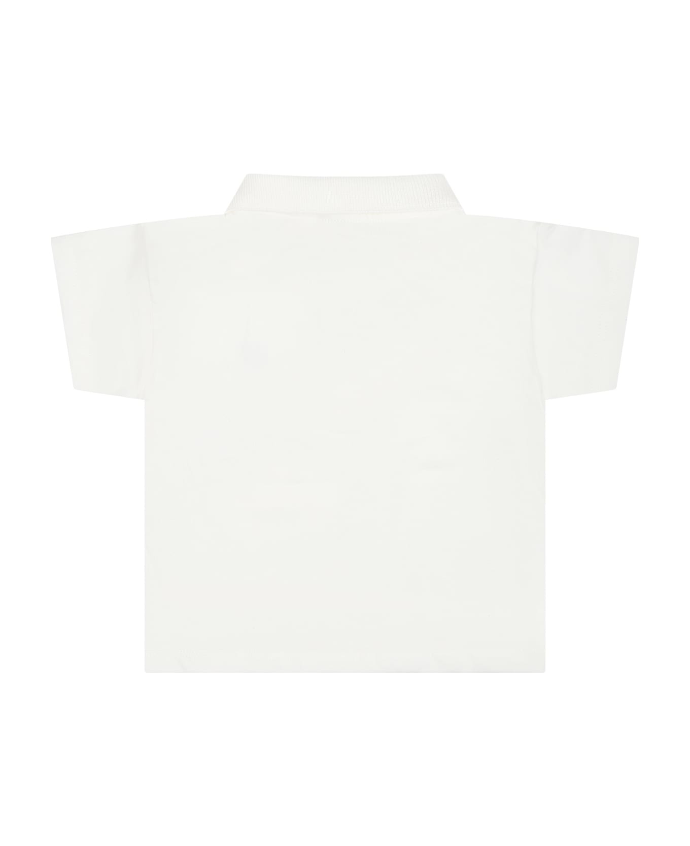 Petit Bateau White Polo Shirt For Baby Boy With Logo - White Tシャツ＆ポロシャツ