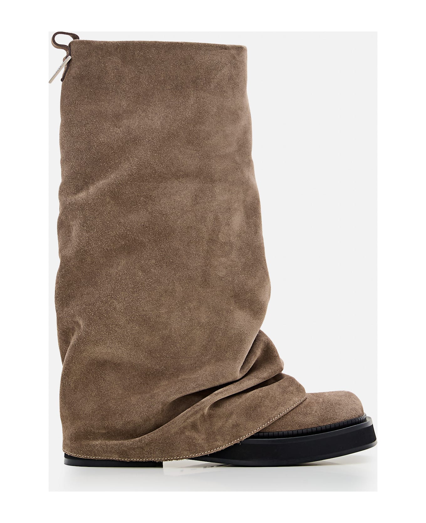 The Attico Suede Robin Combat Boots - Beige