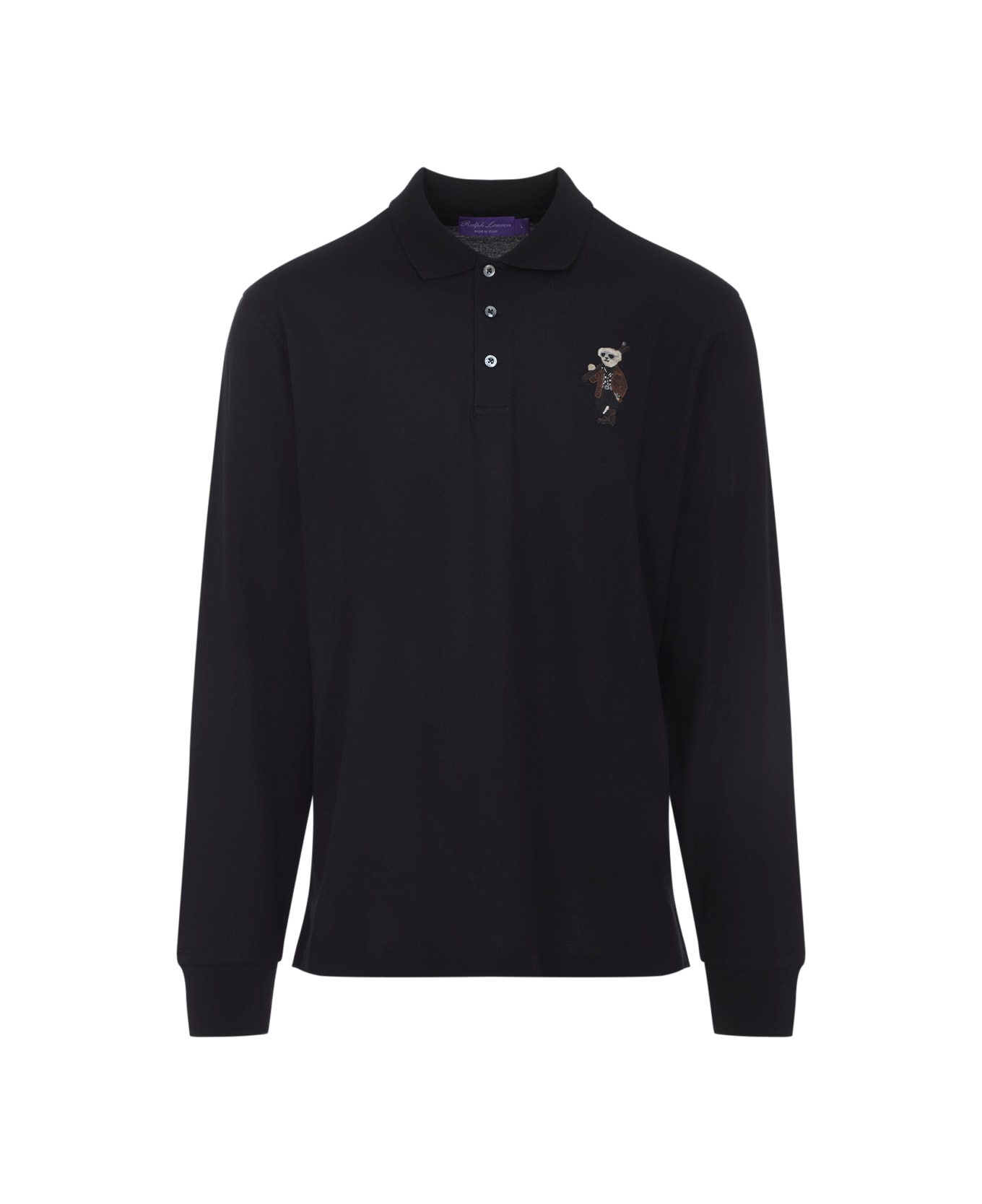 Ralph Lauren Bear Long Sleeve Cardigan - Classic Black