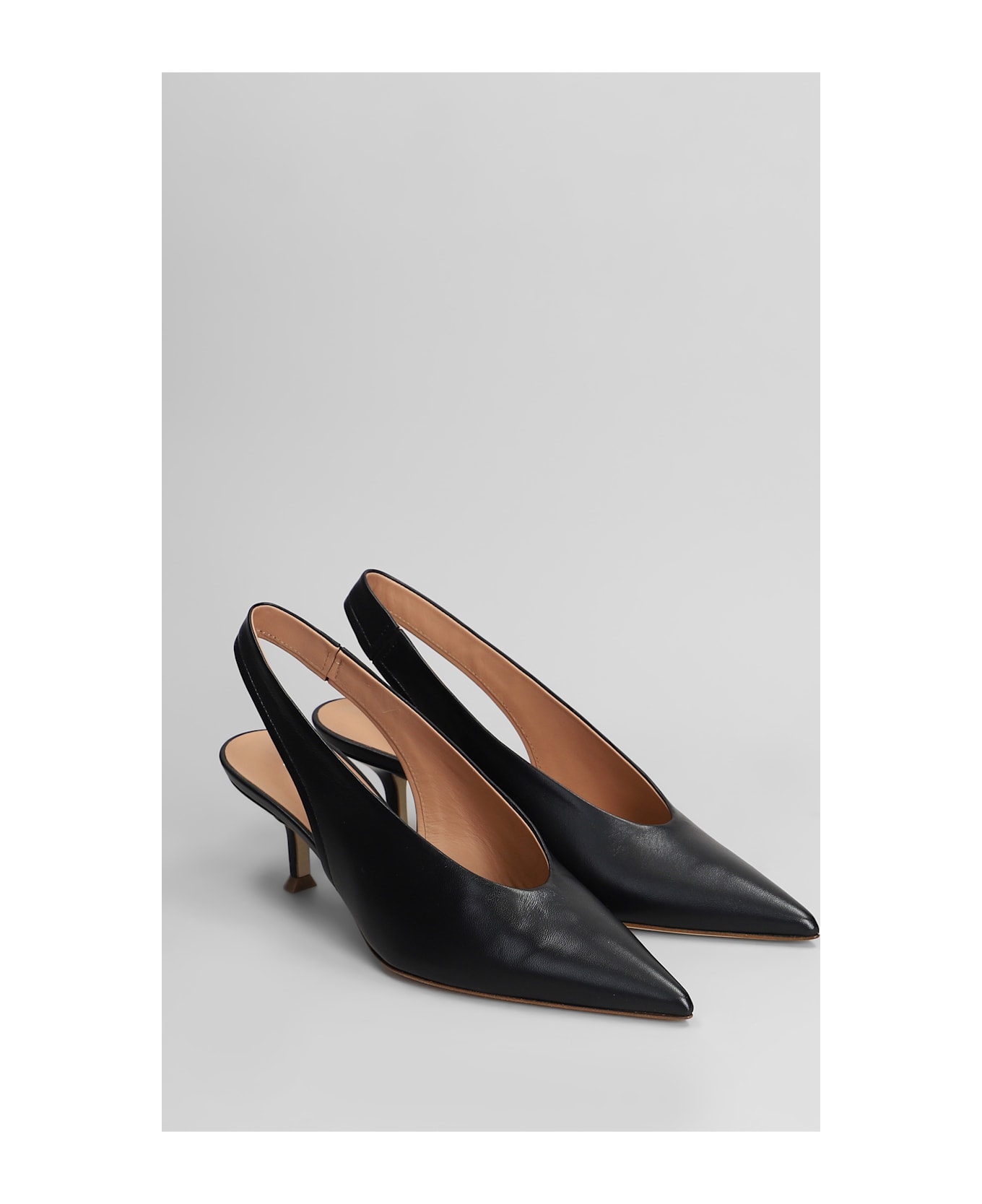Lella Baldi Pumps In Black Leather - black