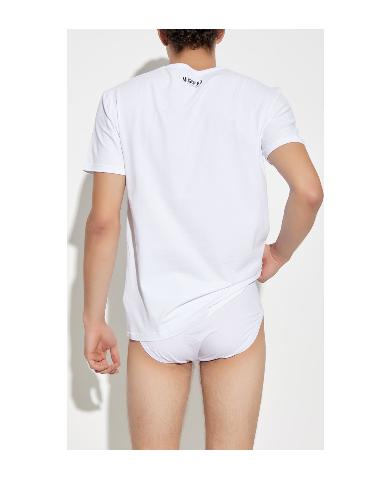 Moschino 2-pack Of T-shirts From The 
underwear
 Collection - WHITE
